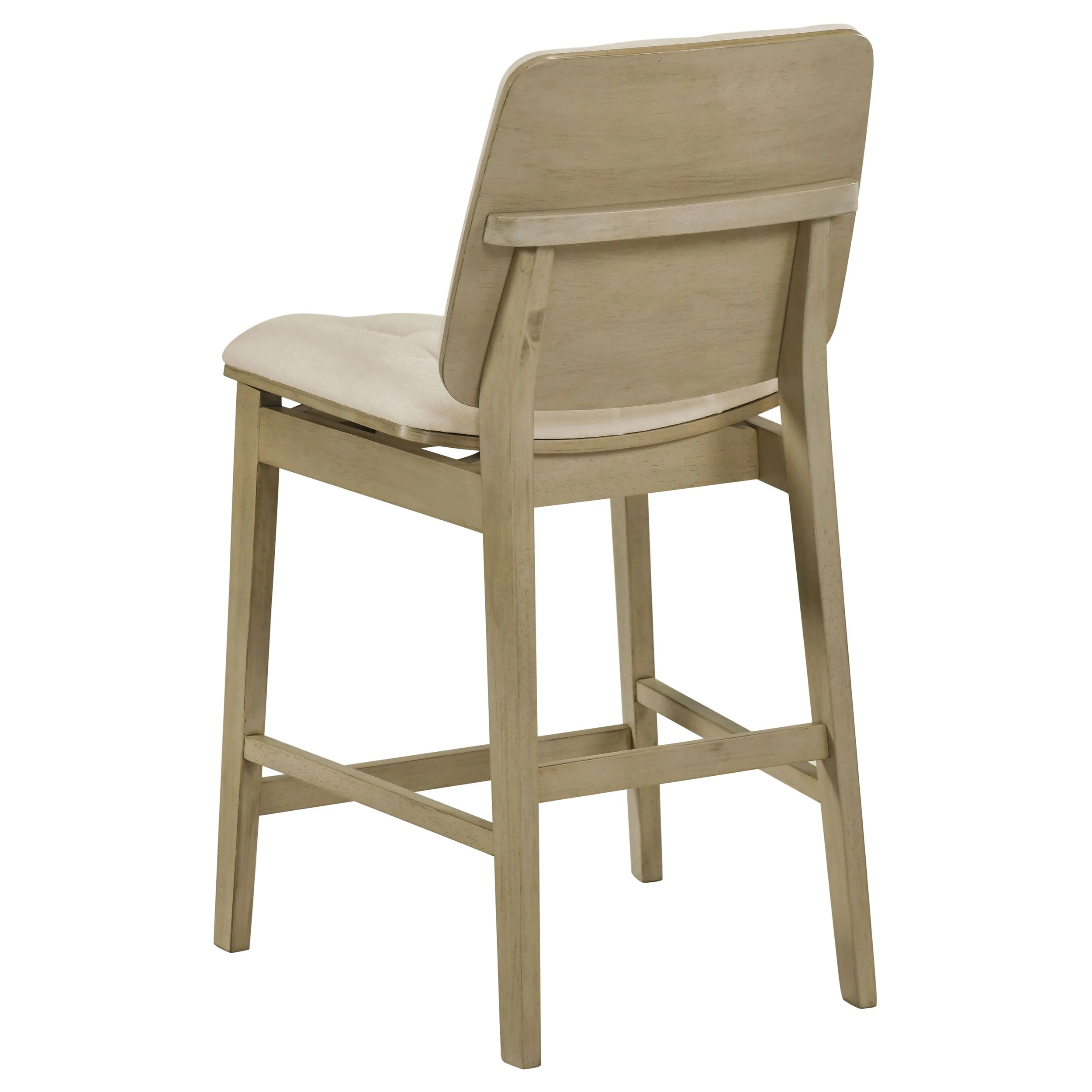 Redbridge Cream/Natural Oak Velvet Upholstered Counter Chair (Set of 2) - Image 6