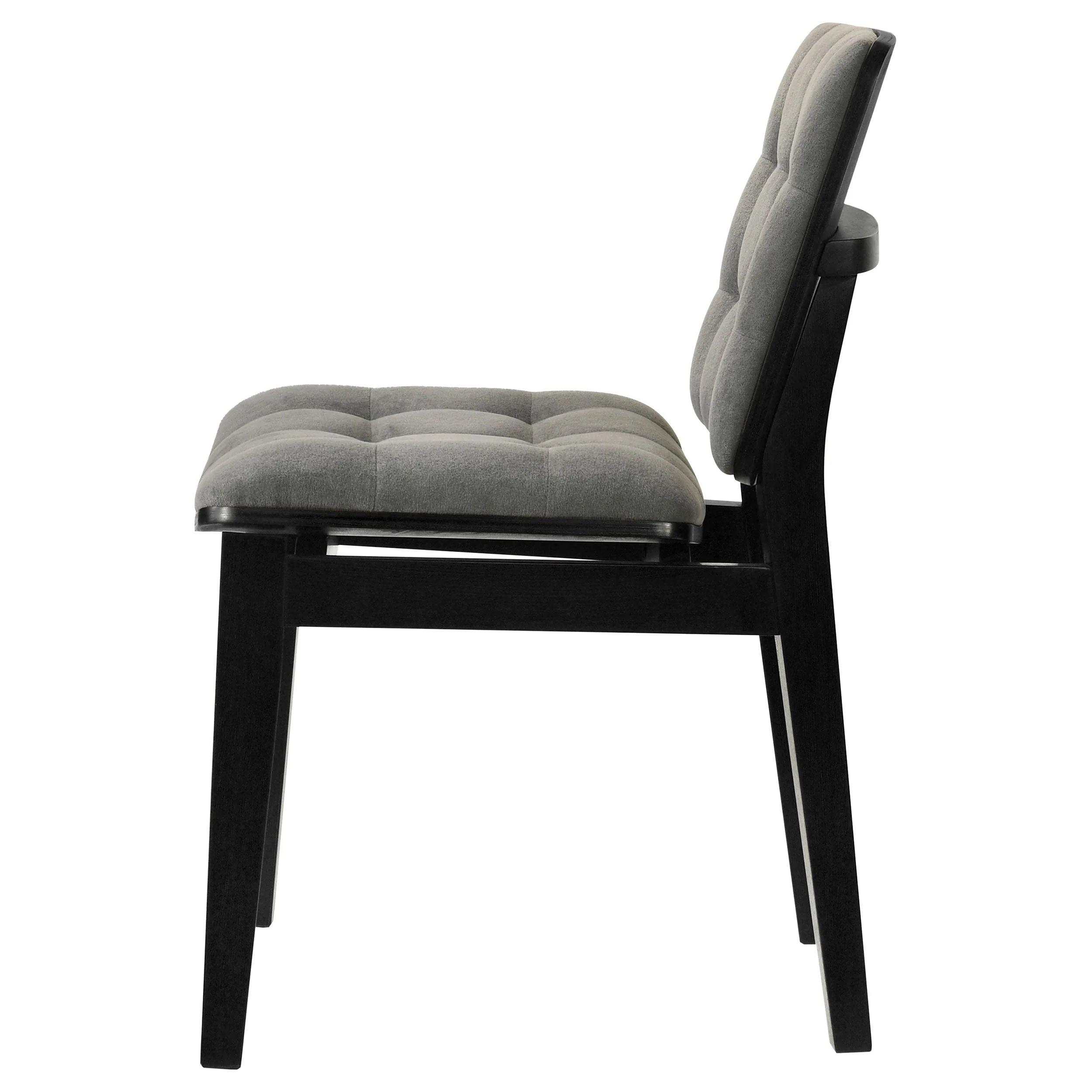 Redbridge Grey/Black Velvet Upholstered Side Chair (Set of 2) - Image 5