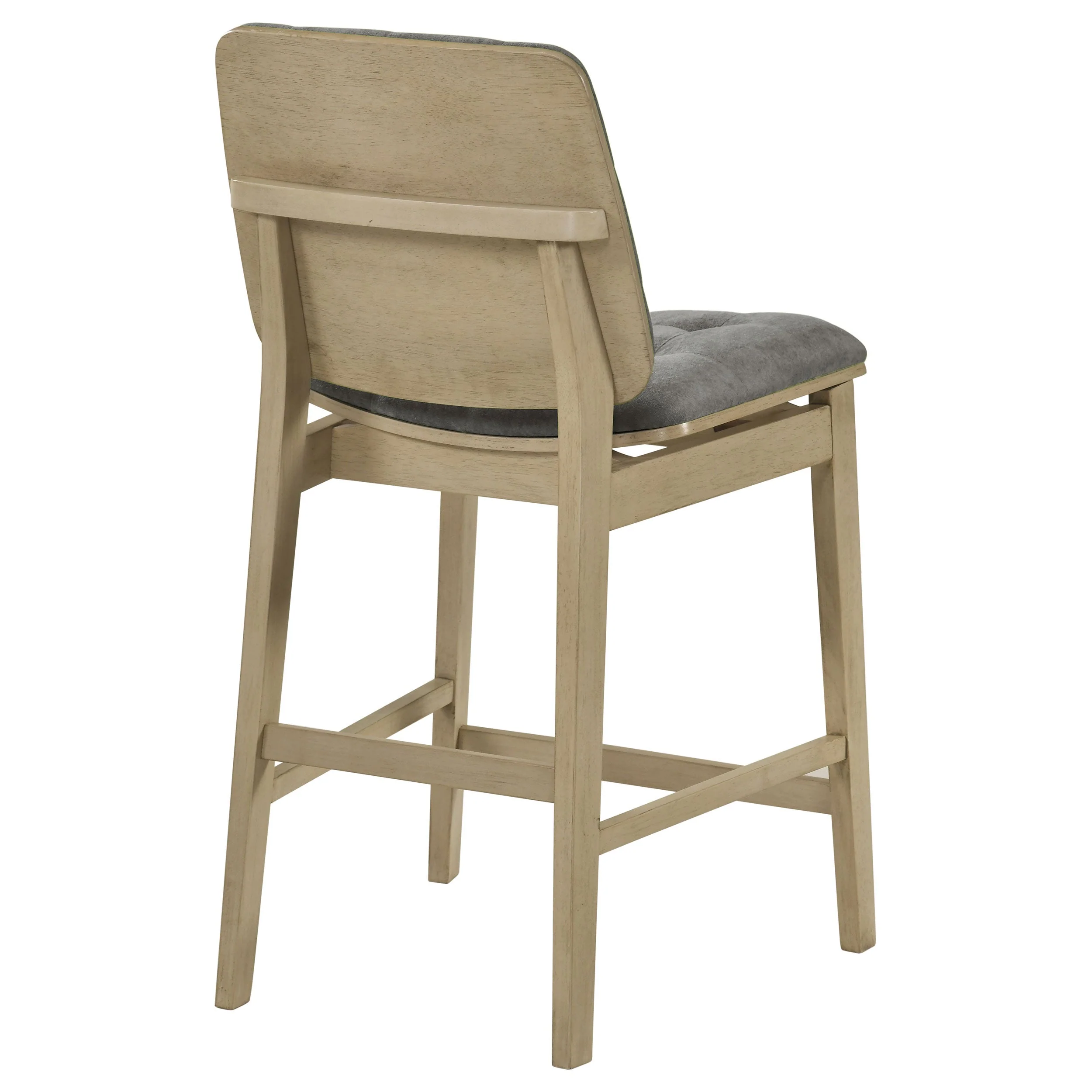 Redbridge Grey/Natural Oak Velvet Upholstered Counter Chair (Set of 2) - Image 7