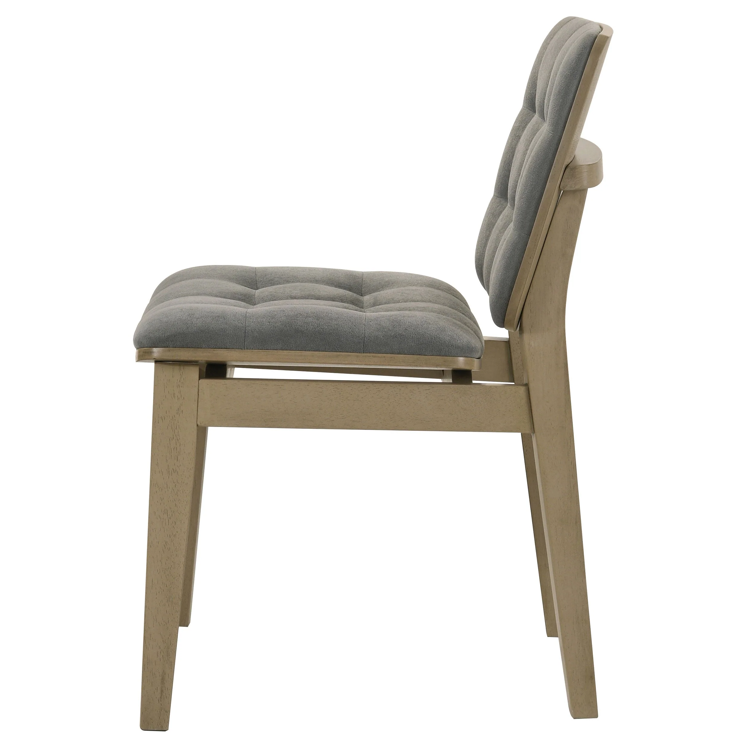 Redbridge Grey/Natural Oak Velvet Upholstered Side Chair (Set of 2) - Image 6