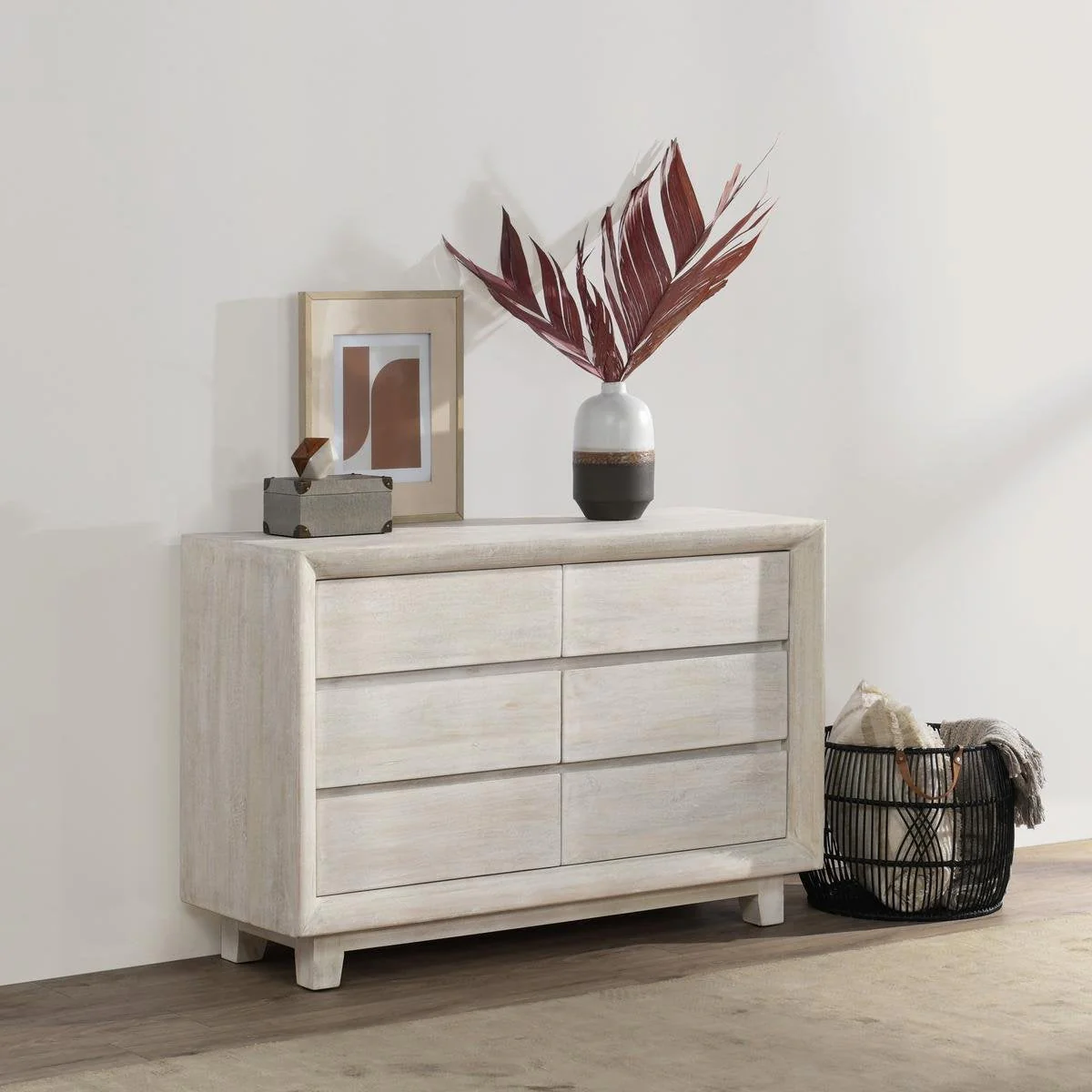 Reece 6 Drawer Dresser - Seashell White - Image 8