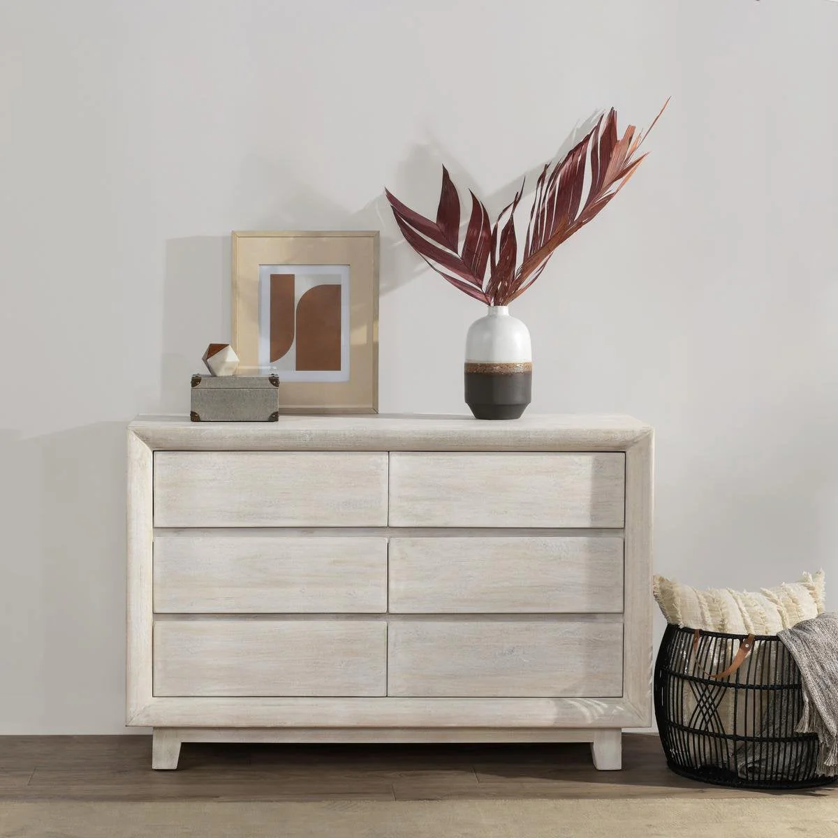 Reece 6 Drawer Dresser - Seashell White - Image 9