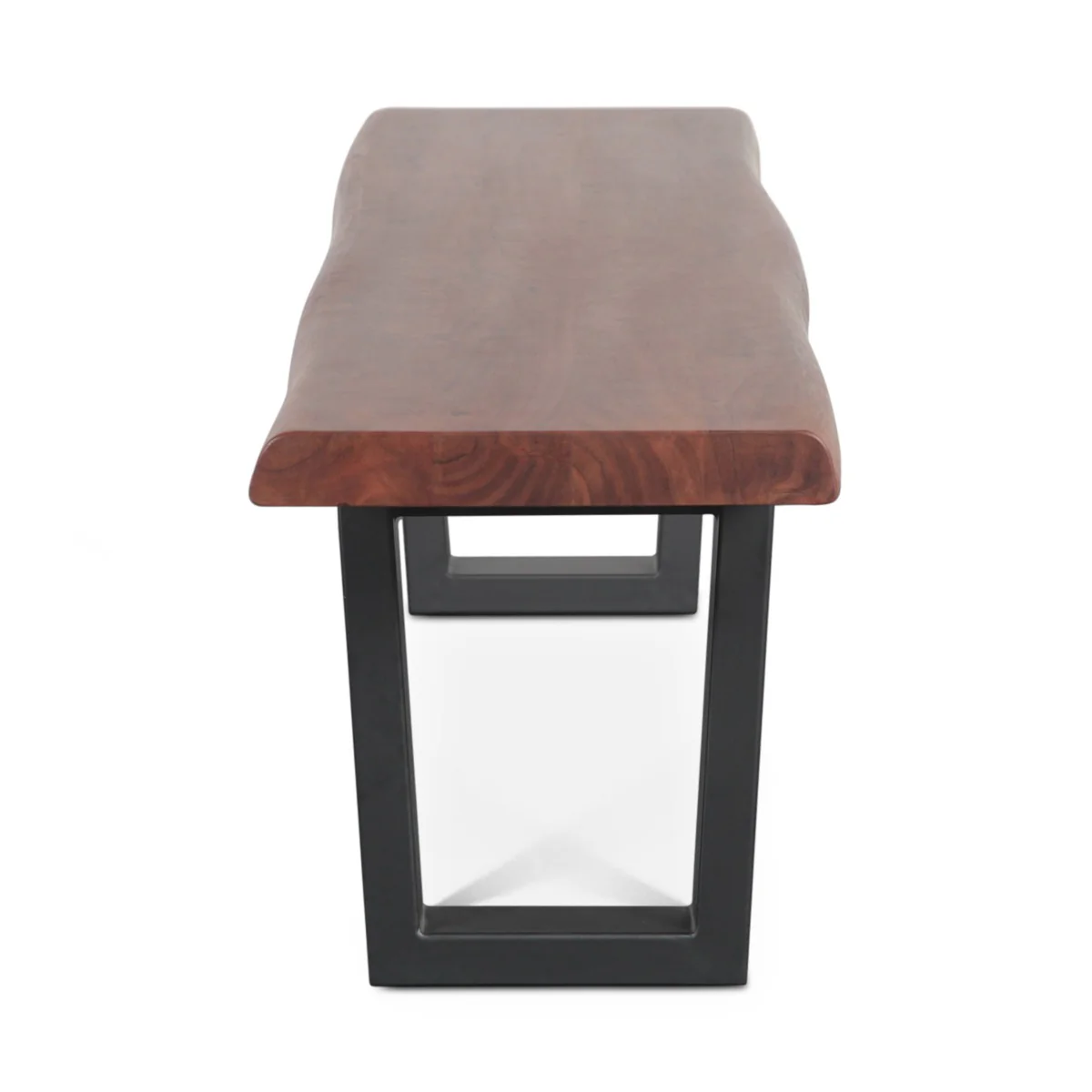 Reed 68" Bench in Light Sequoia with Gunmetal Legs - Image 5