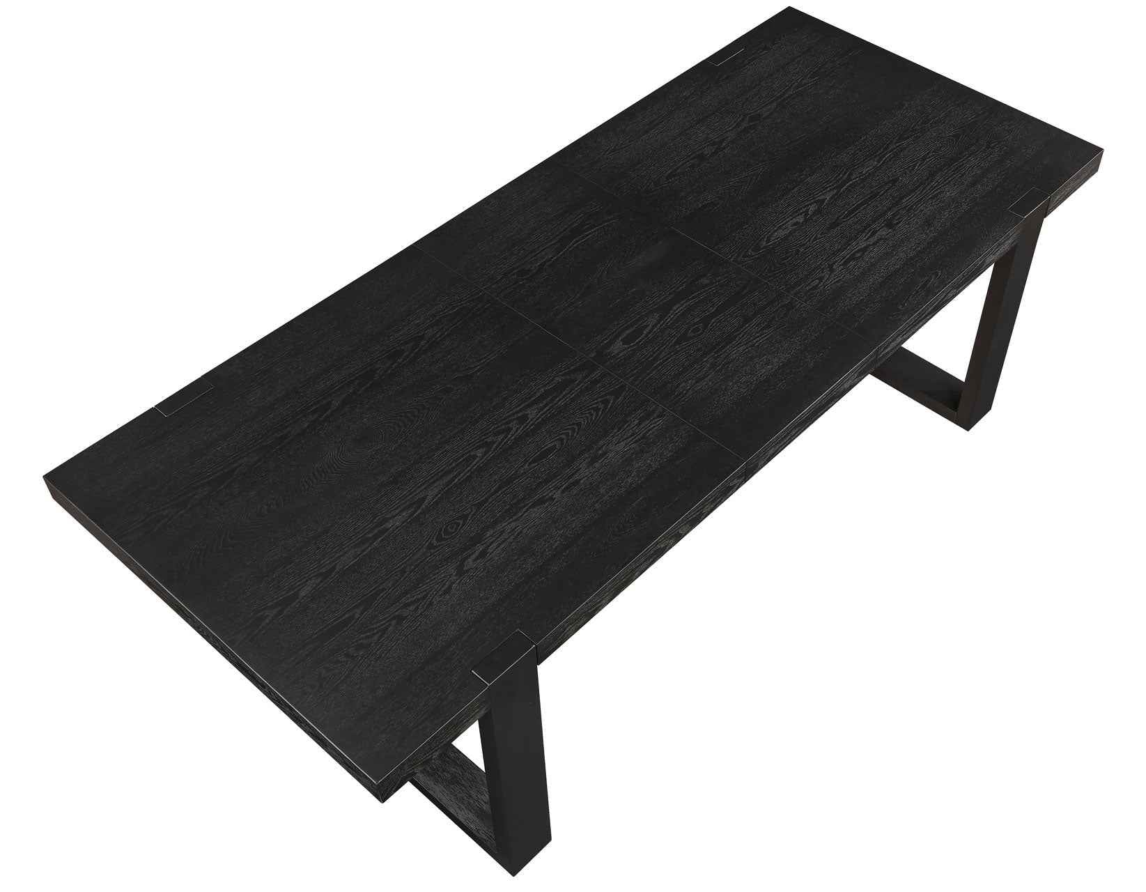 Reid 77-95″ Dining Table with 18″ Leaf, Black Finish - Image 10