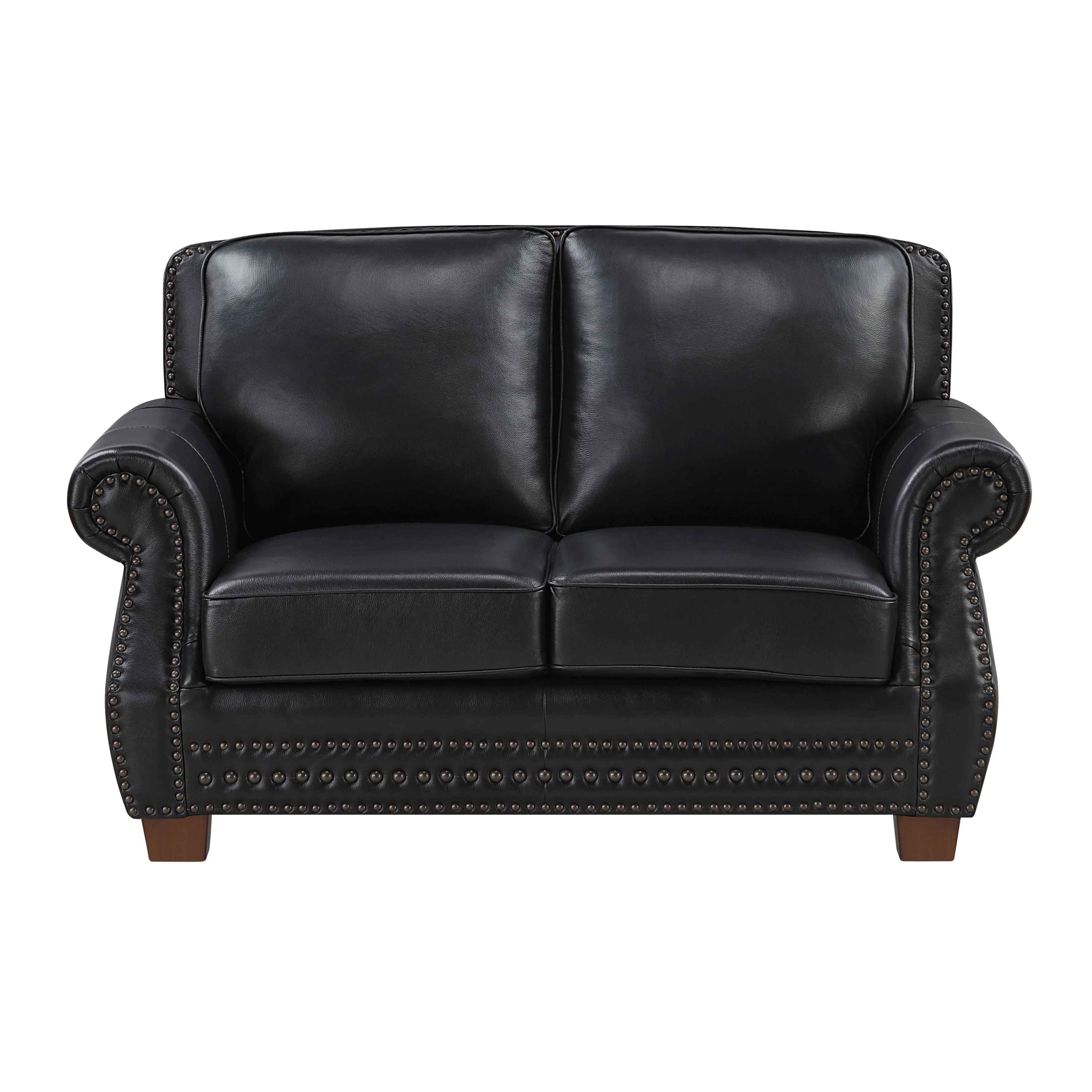 Remington Black Leather Reclining Sofa and Loveseat - Image 6