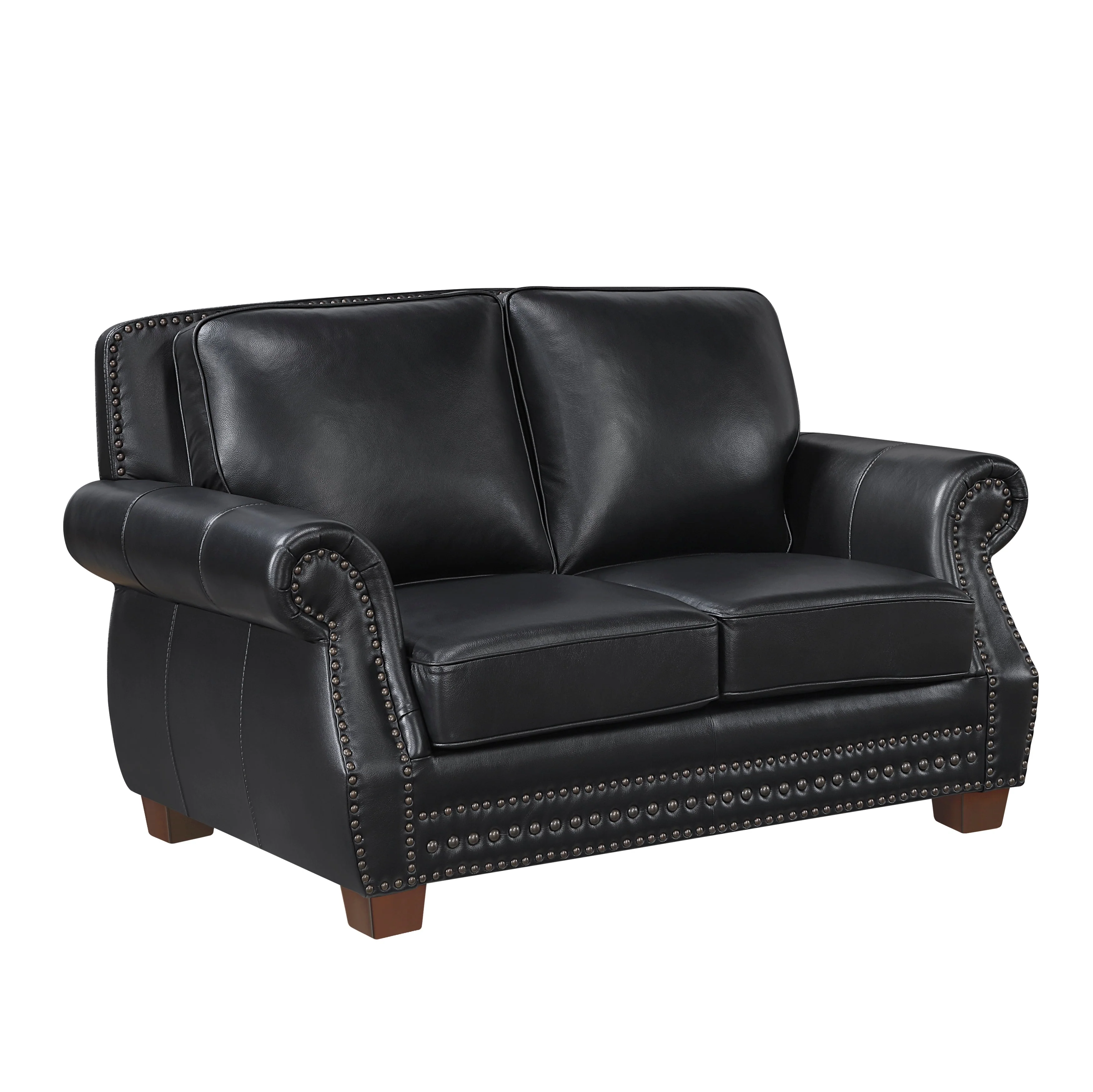 Remington Black Leather Reclining Sofa and Loveseat - Image 7