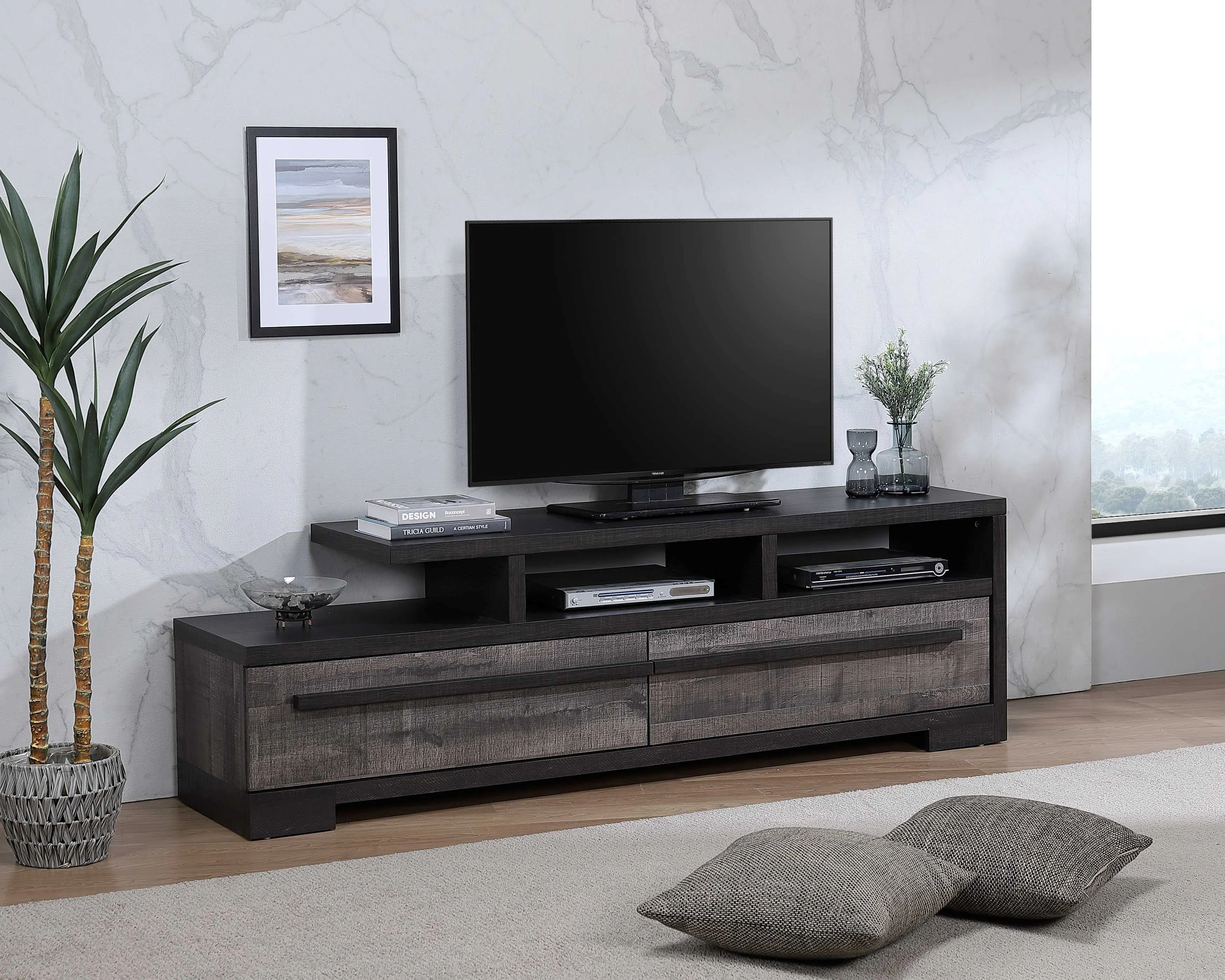 Remington Brown and Gray 72" TV Stand - Image 2
