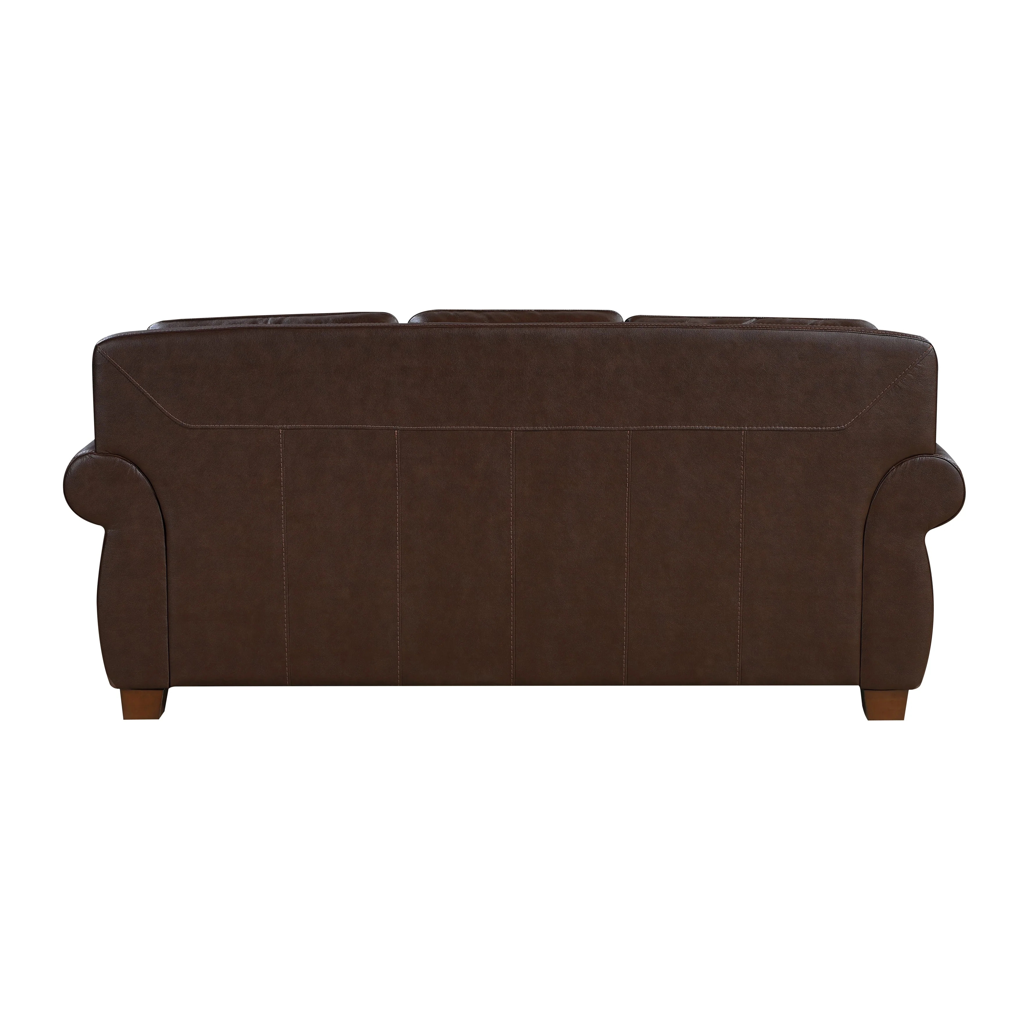 Remington Brown Leather Reclining sofa and Loveseat - Image 5