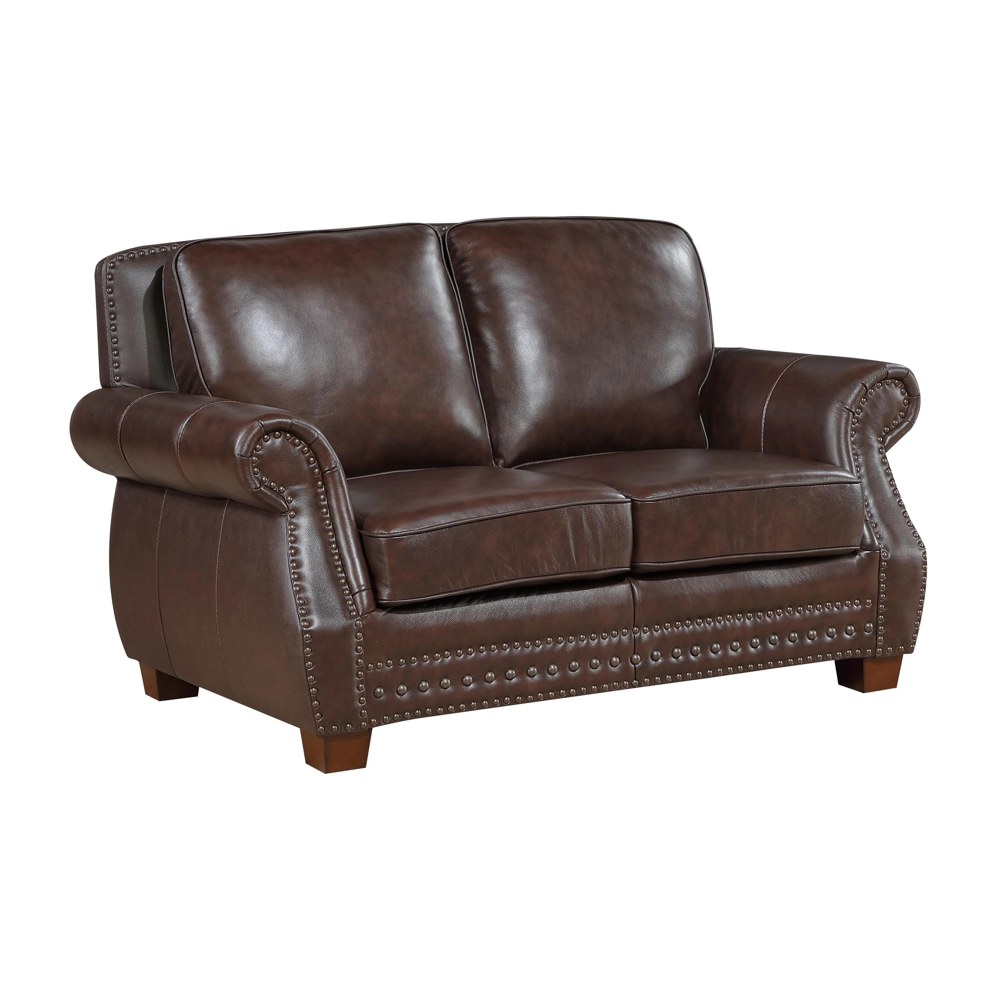 Remington Brown Leather Reclining sofa and Loveseat - Image 7