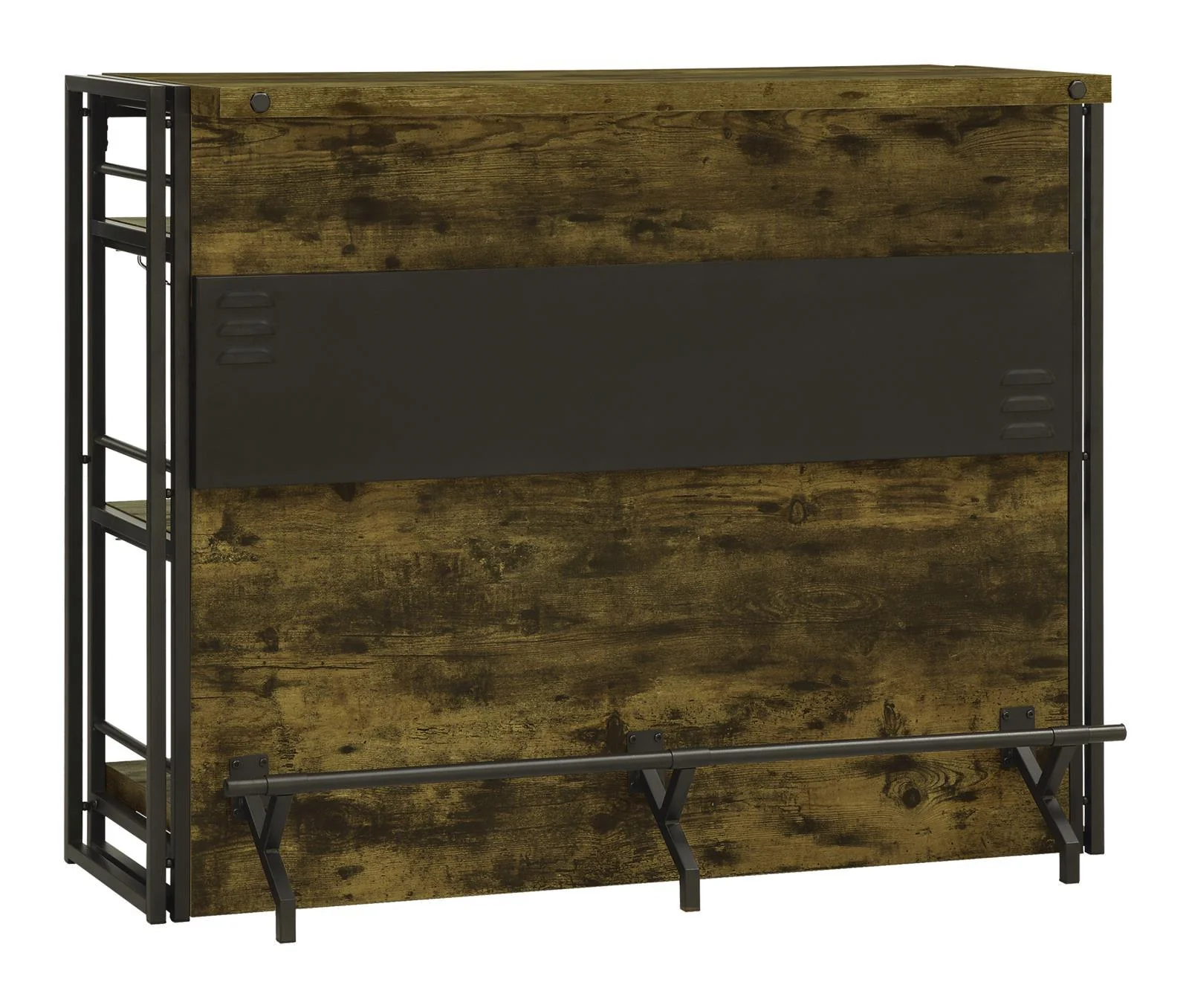Renaldi Antique Nutmeg Bar Unit with Stemware Rack - Image 2