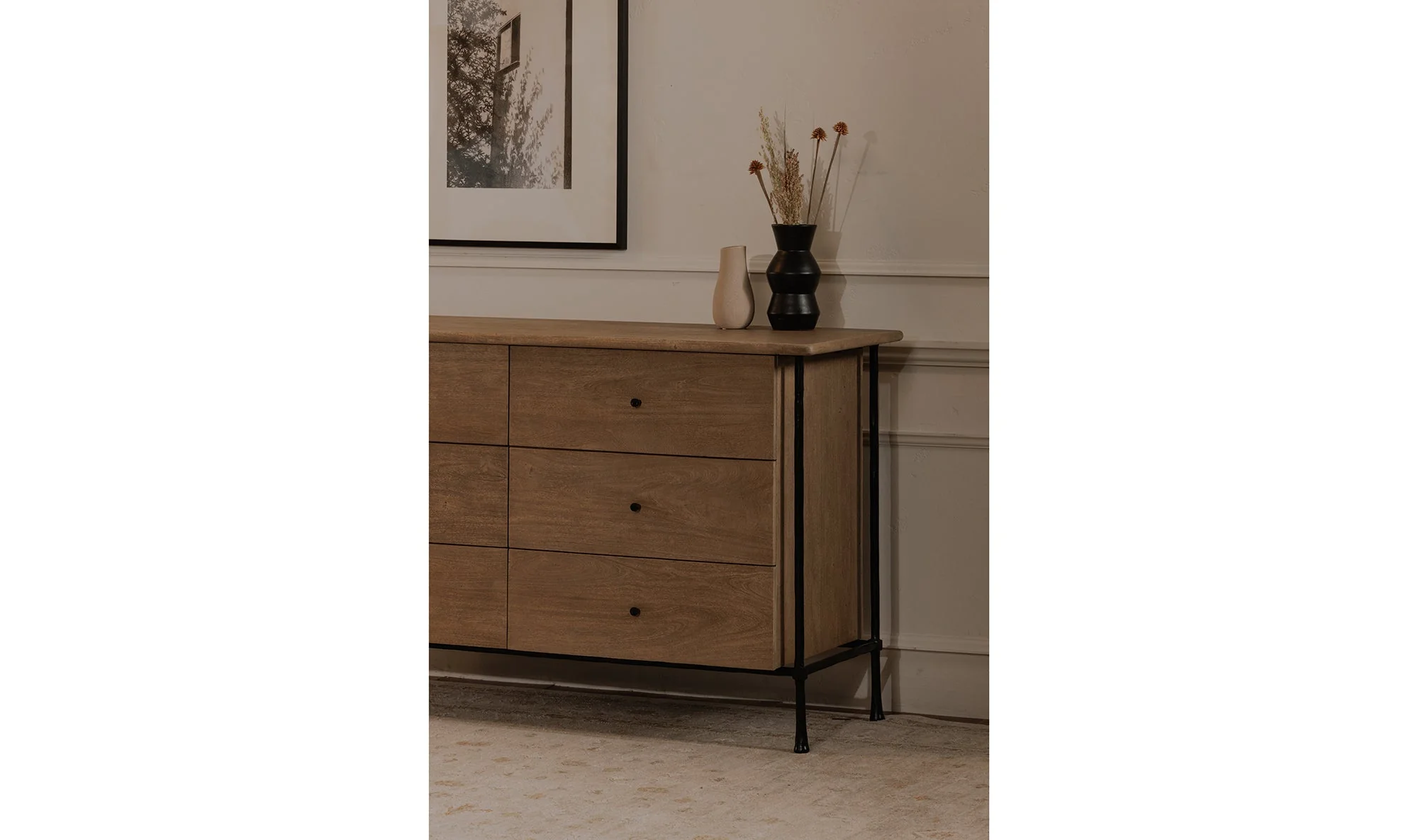 Rene 6 Drawer Dresser Brown - Image 5