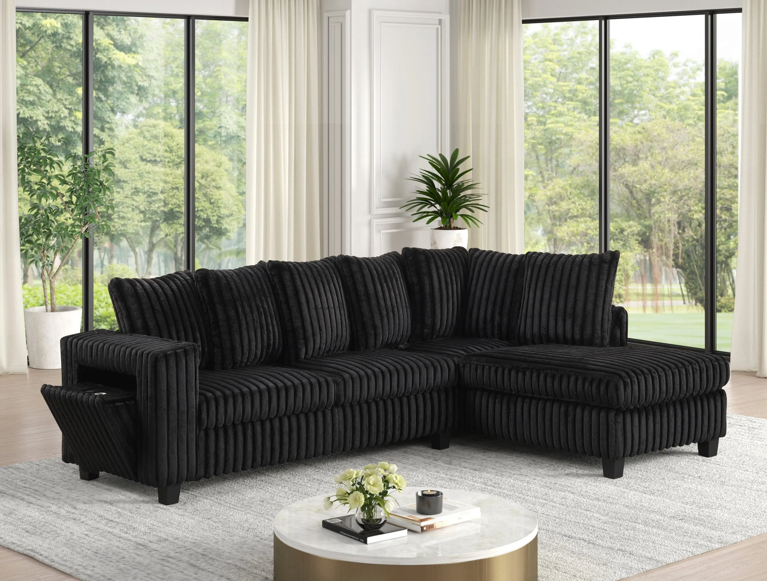 Rene Black RAF Reversible Sectional