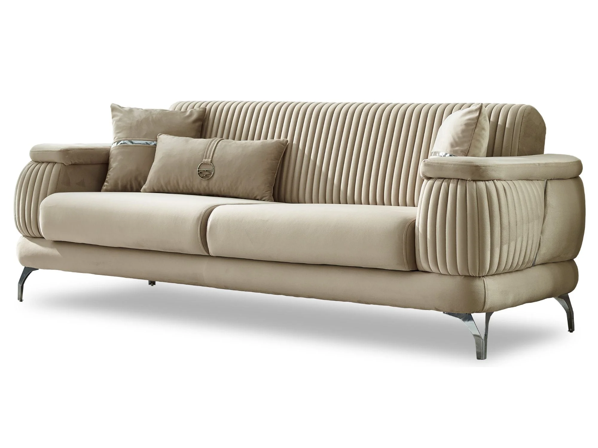 Resital Beige 3-Piece Living Room Set (Sofa & Loveseat & Chair) - Image 7