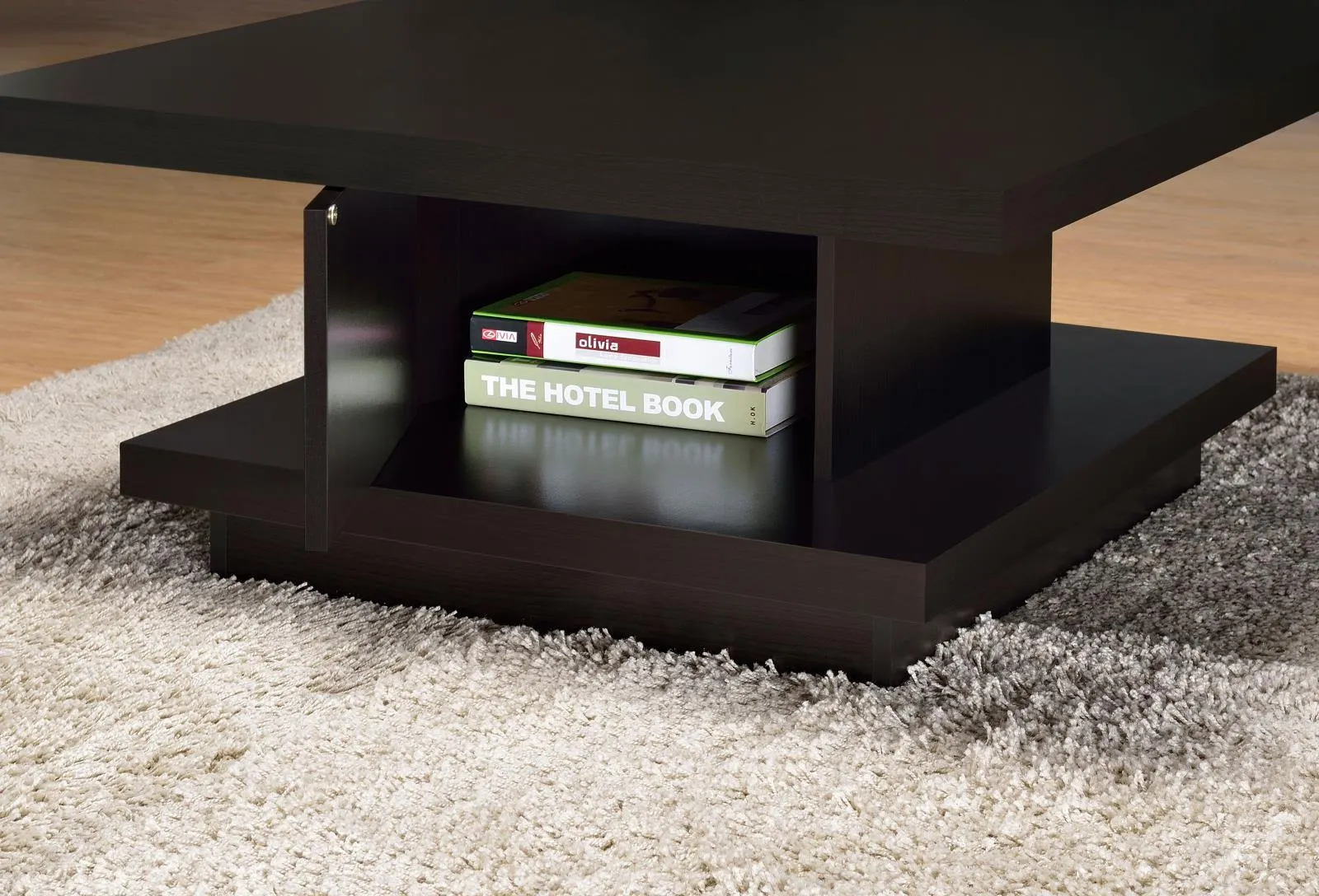 Reston Cappuccino Pedestal Square Coffee Table - Image 6