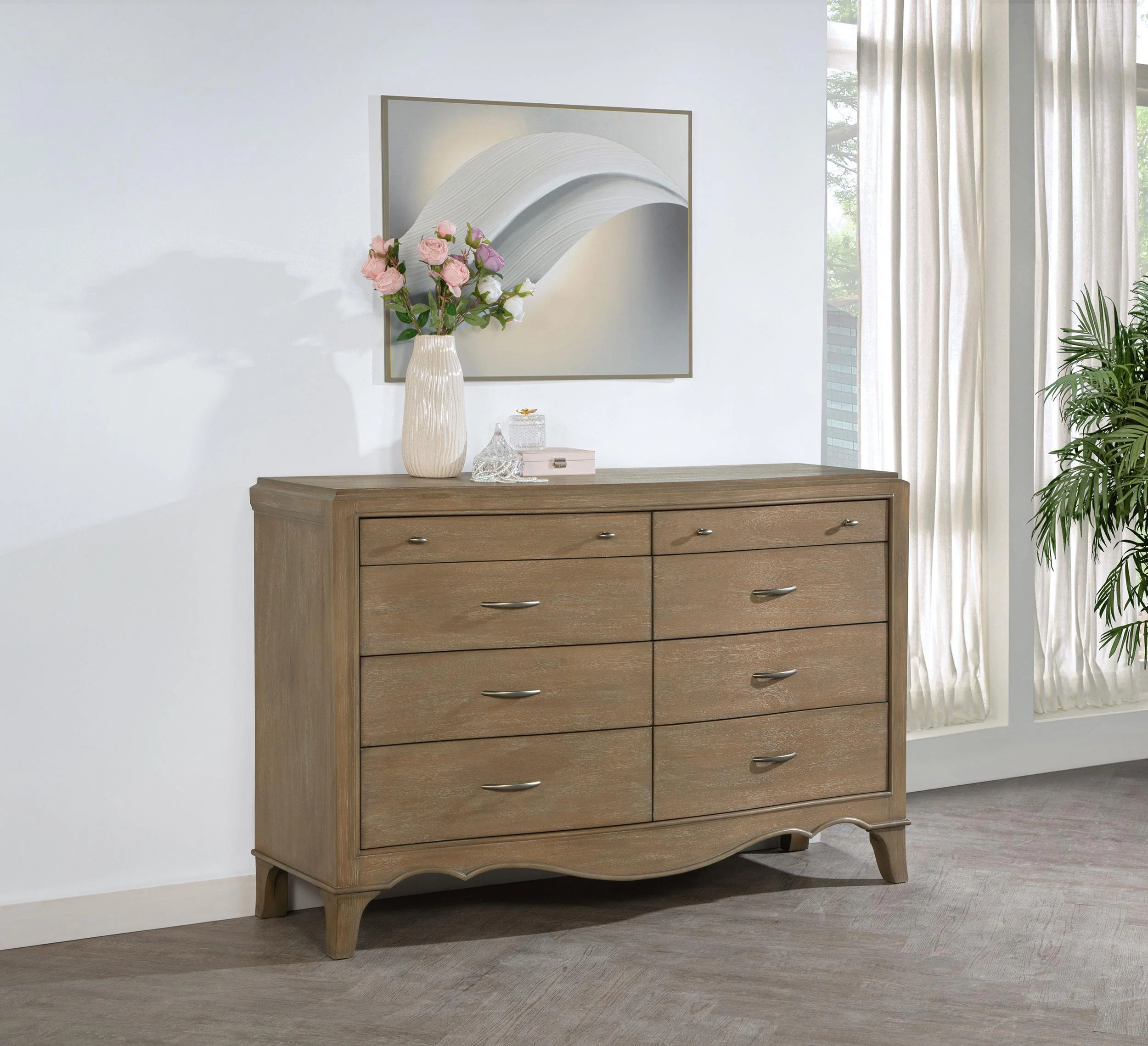 Revello Washed Mango 8-Drawer Dresser