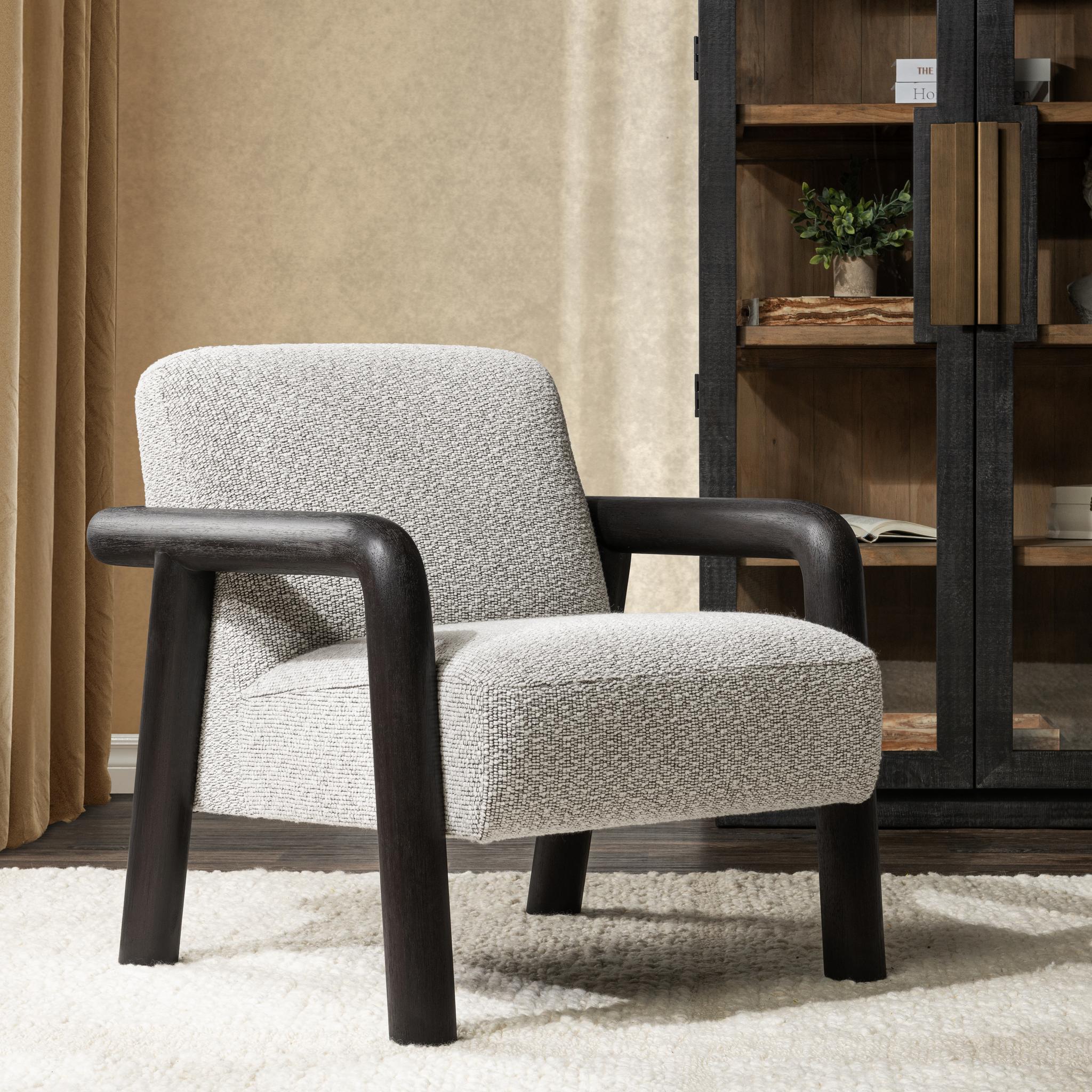 Reyna Accent Chair - Black/White - Image 5