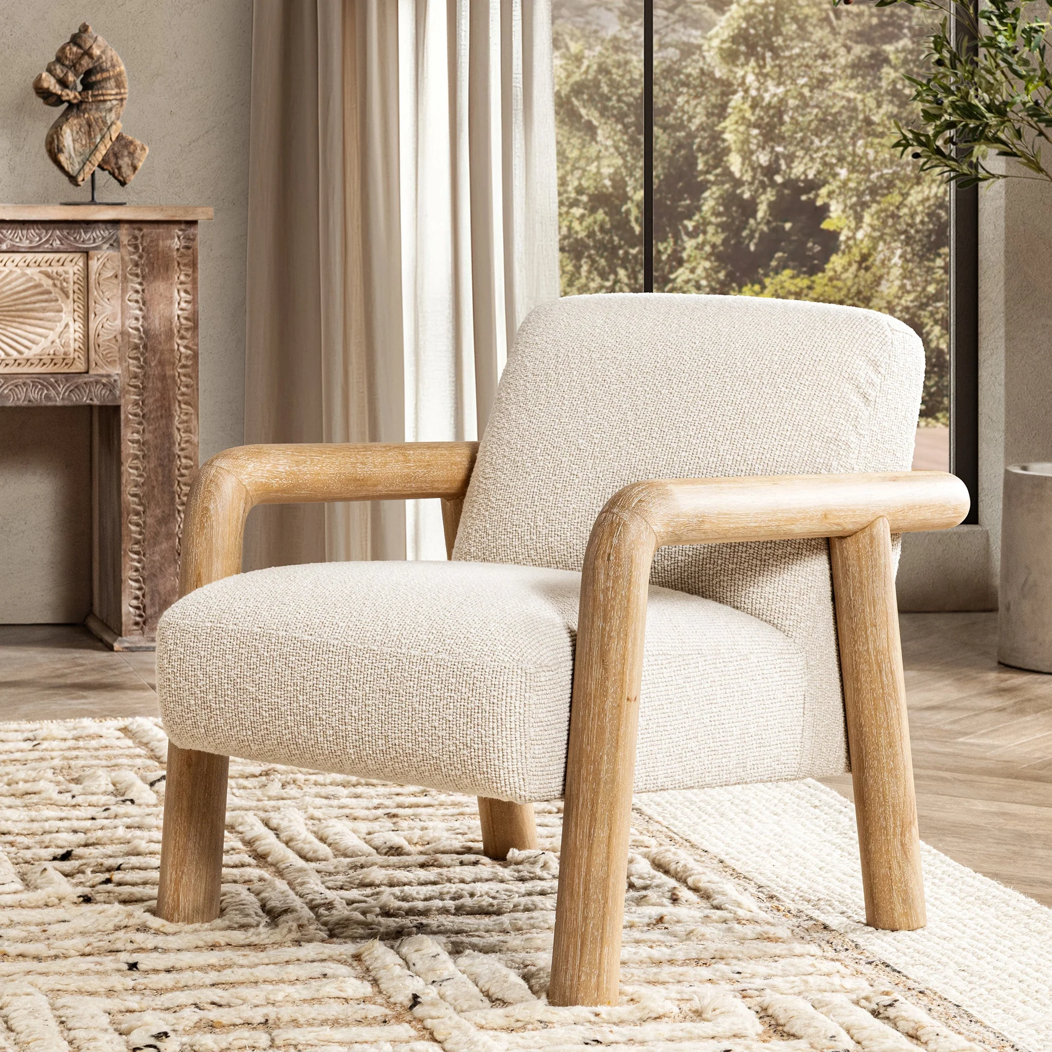 Reyna Accent Chair - Sand - Image 7