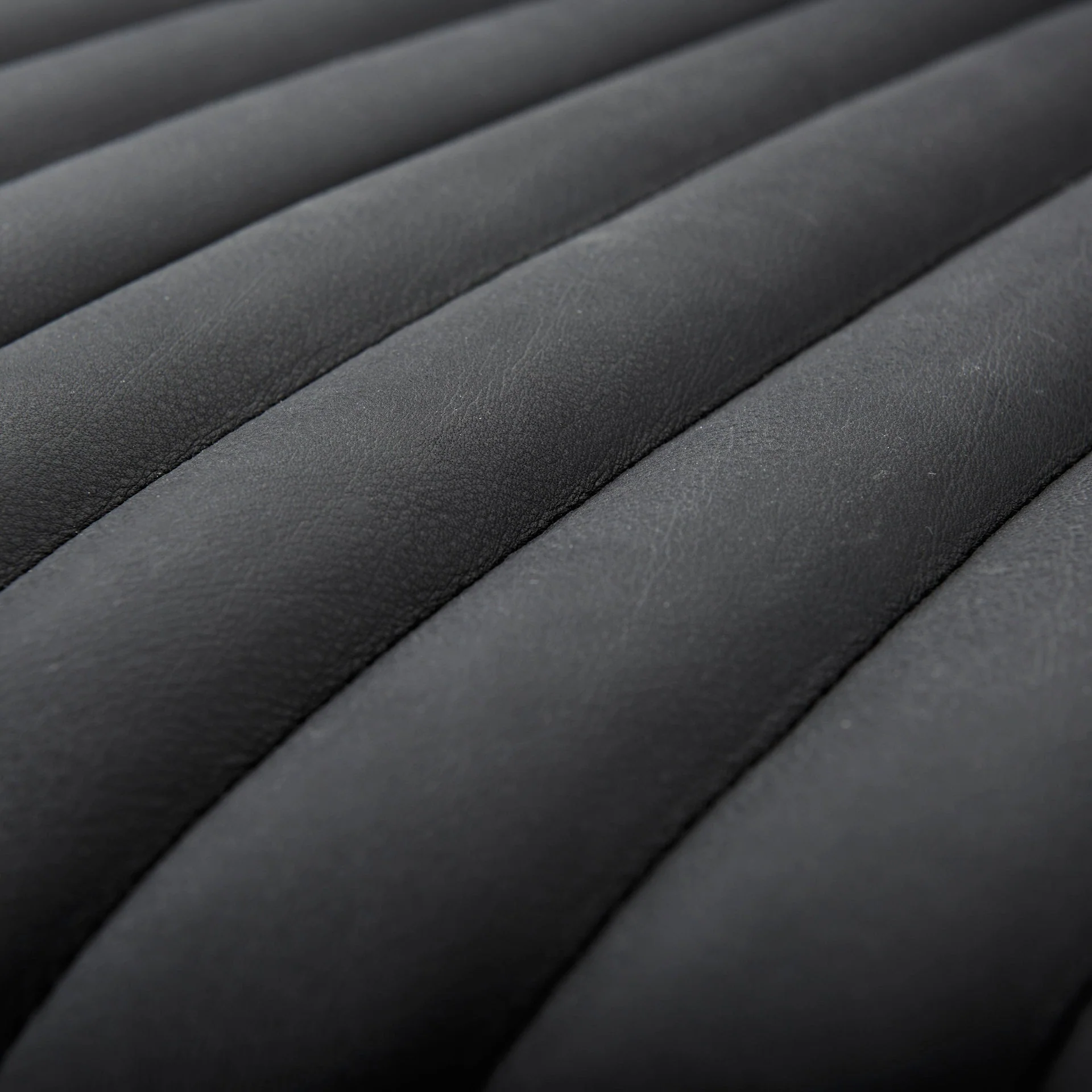 Ricciardo Leather Wrapped Three Seater Sofa In Black - Image 7