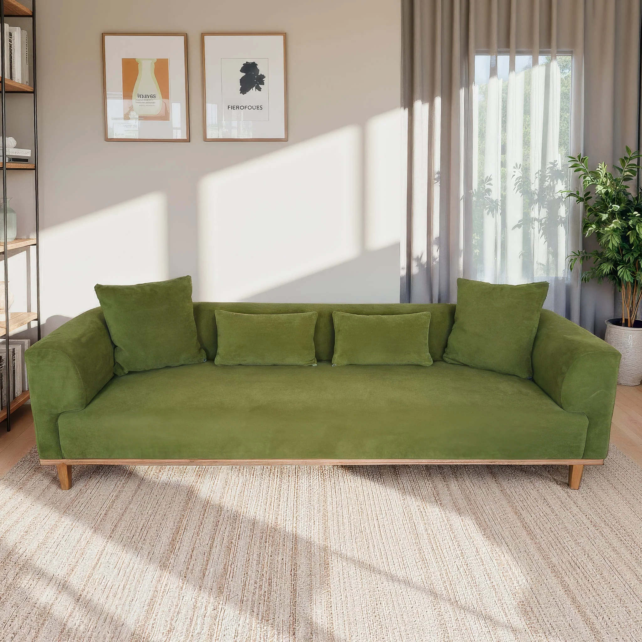 Richardson Green Velvet Sofa - Image 3