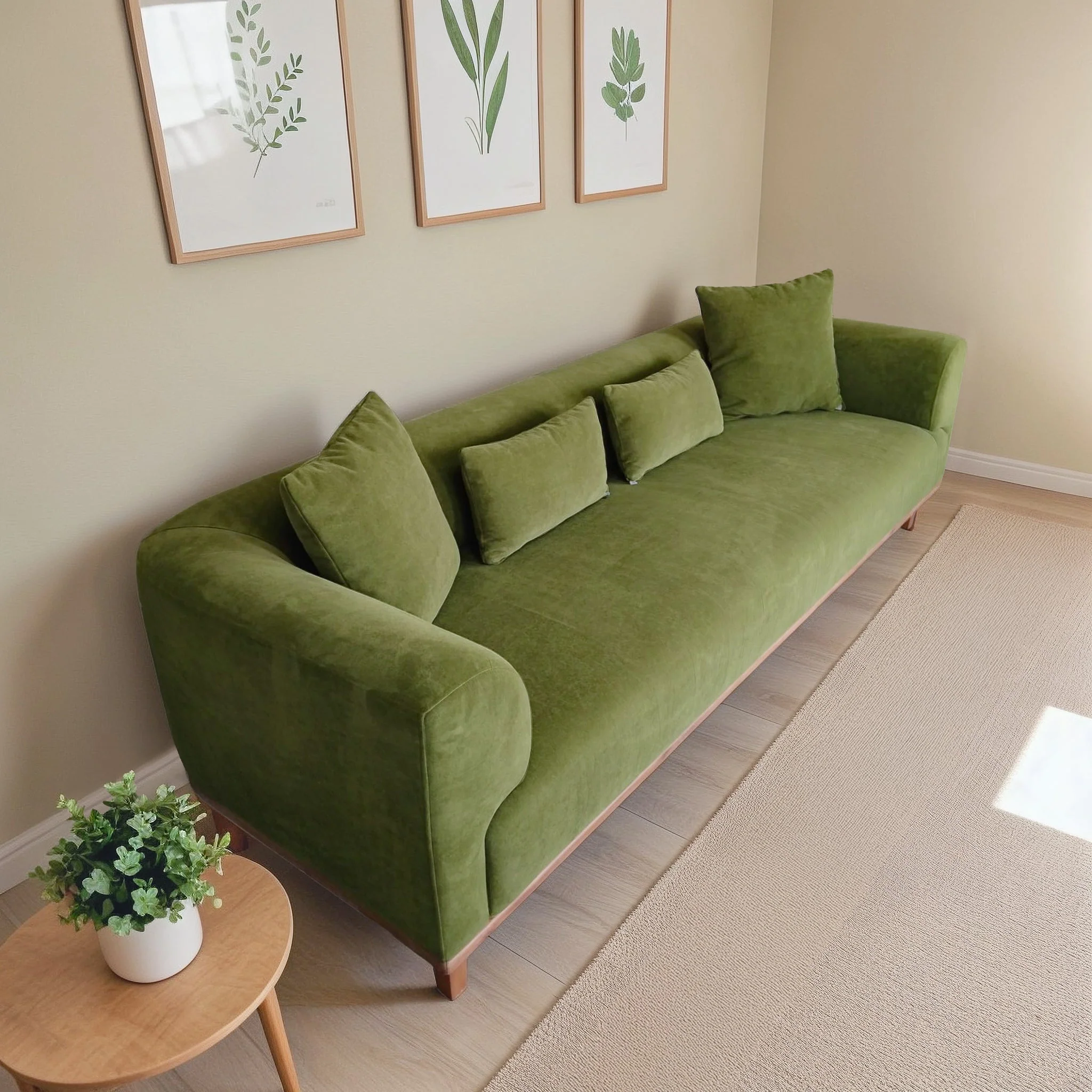 Richardson Green Velvet Sofa - Image 4