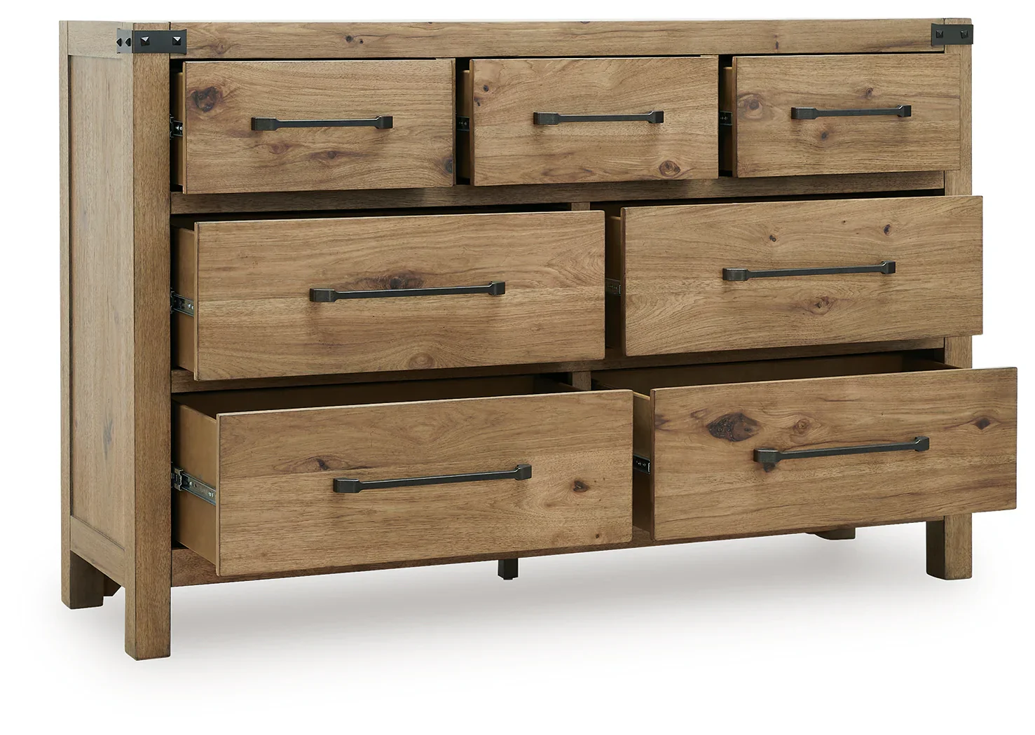 Ridgester Light Brown Dresser - Image 4