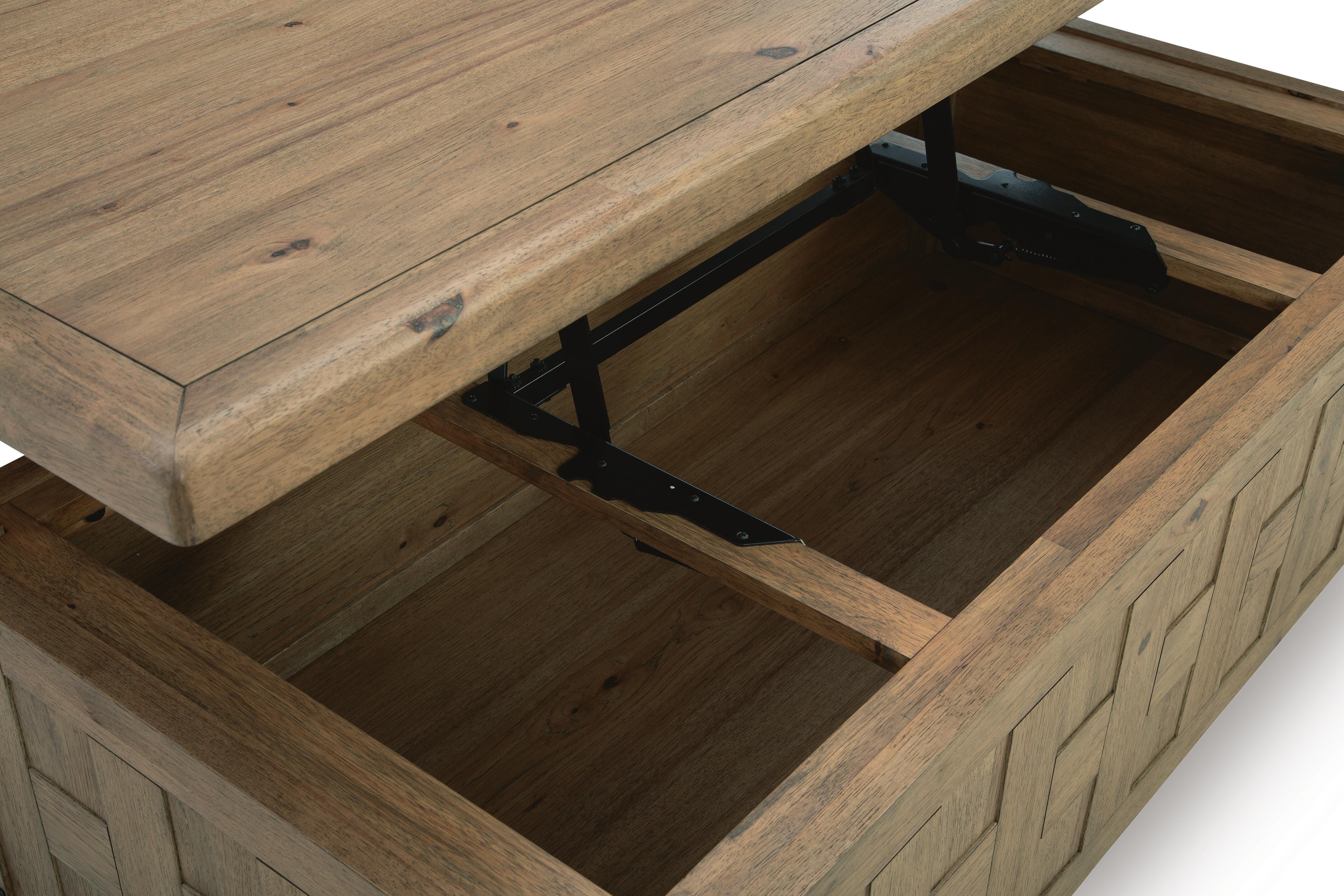 Ridgester Light Brown Lift-Top Coffee Table - Image 8