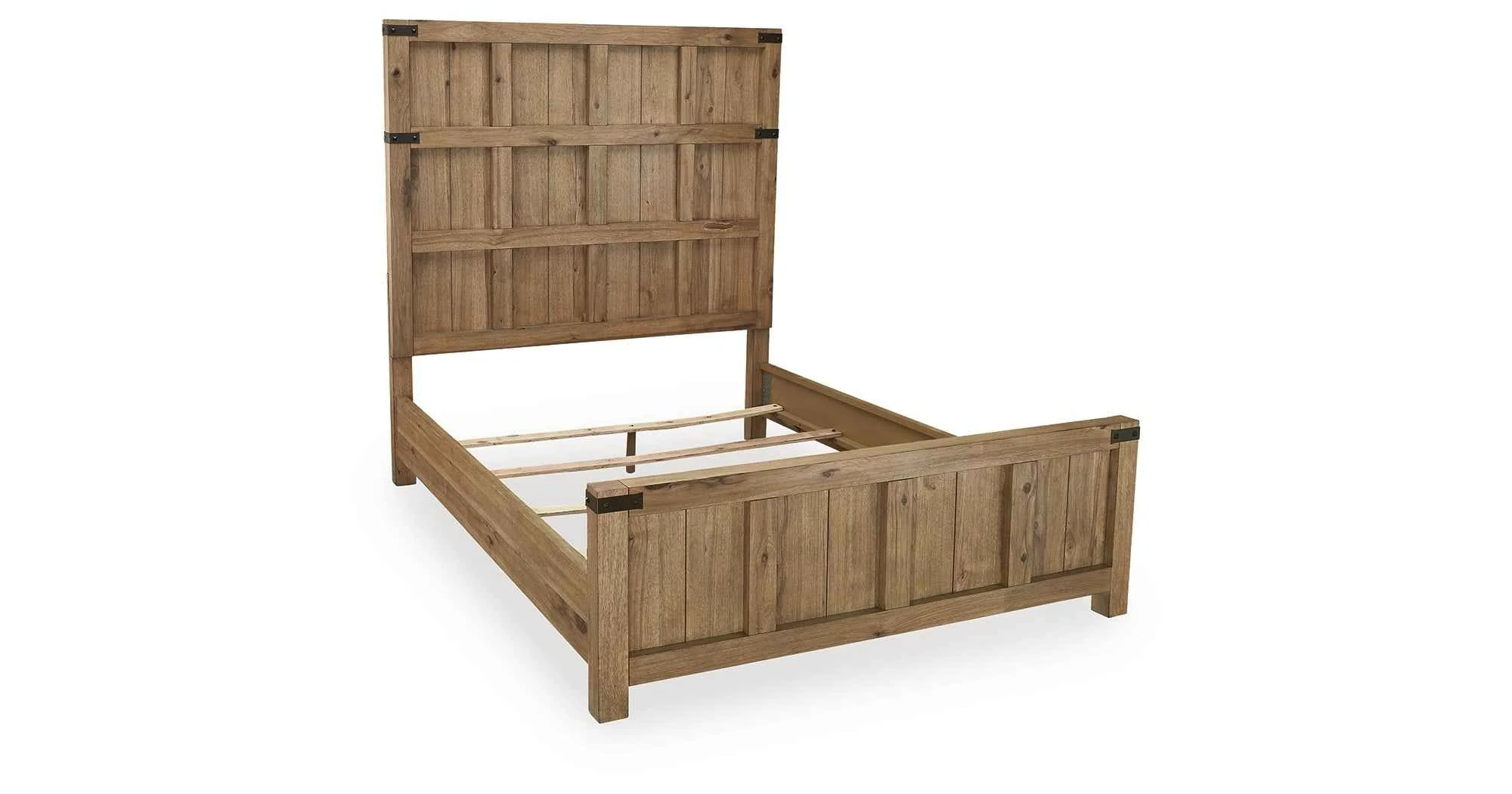 Ridgester Light Brown Queen Panel Bed - Image 3