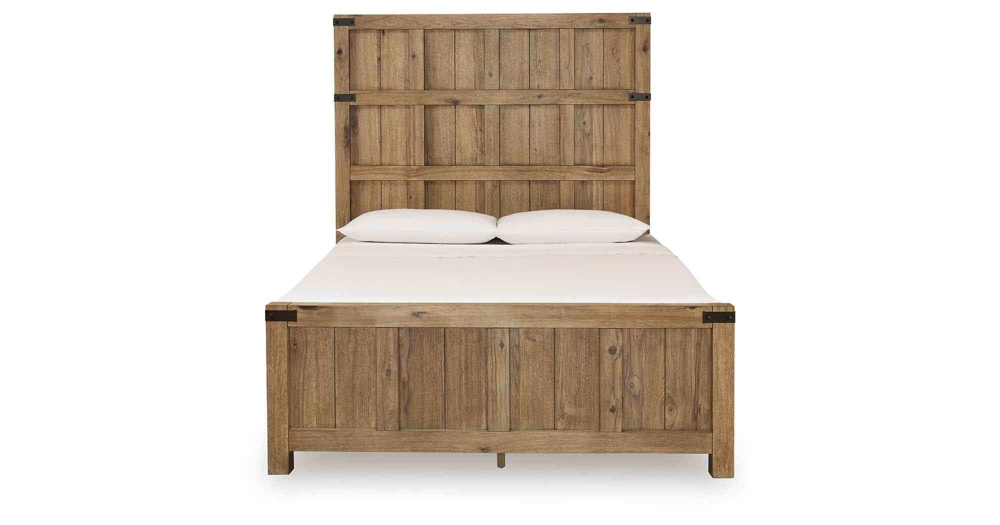 Ridgester Light Brown Queen Panel Bed - Image 4