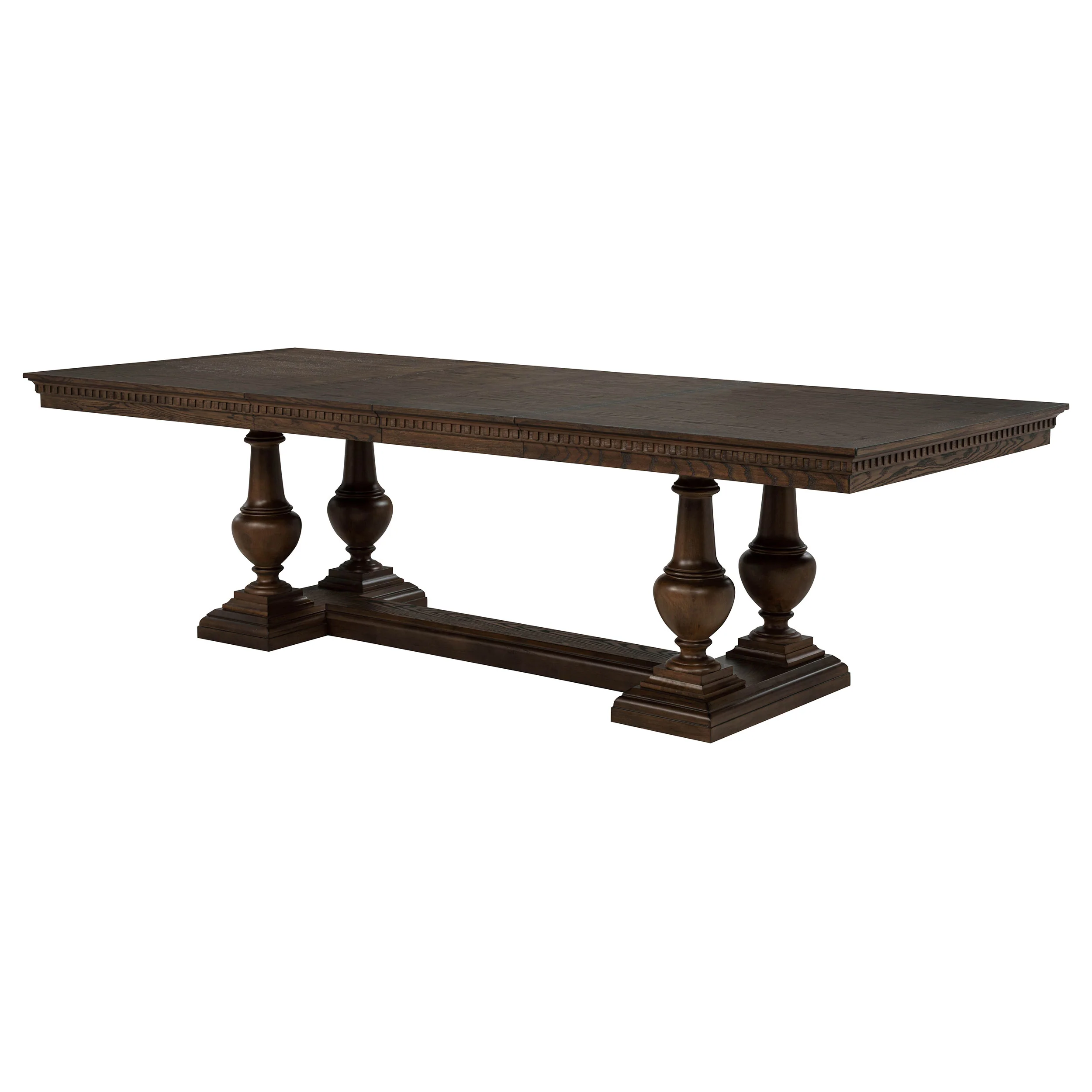 Ridgewell Dark Oak Rectangular Trestle Dining Table - Image 7