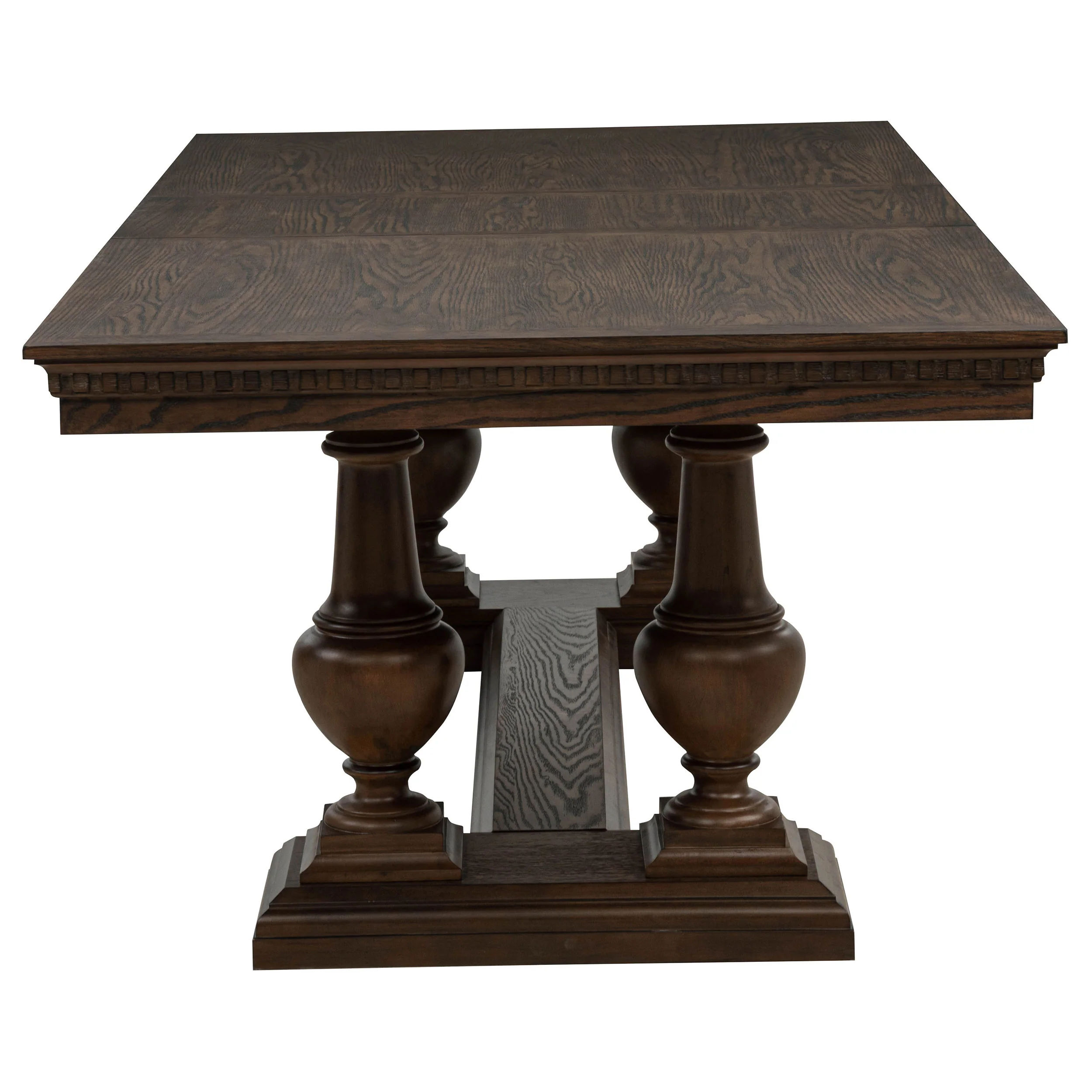 Ridgewell Dark Oak Rectangular Trestle Dining Table - Image 9