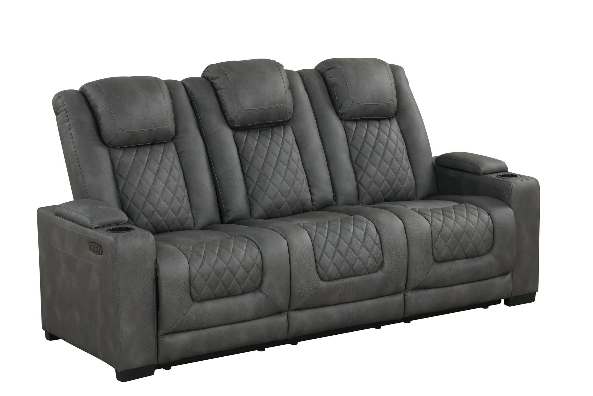 Rima Dark Grey 3-Piece Power Reclining Living Room Set [Special Price] - Image 6