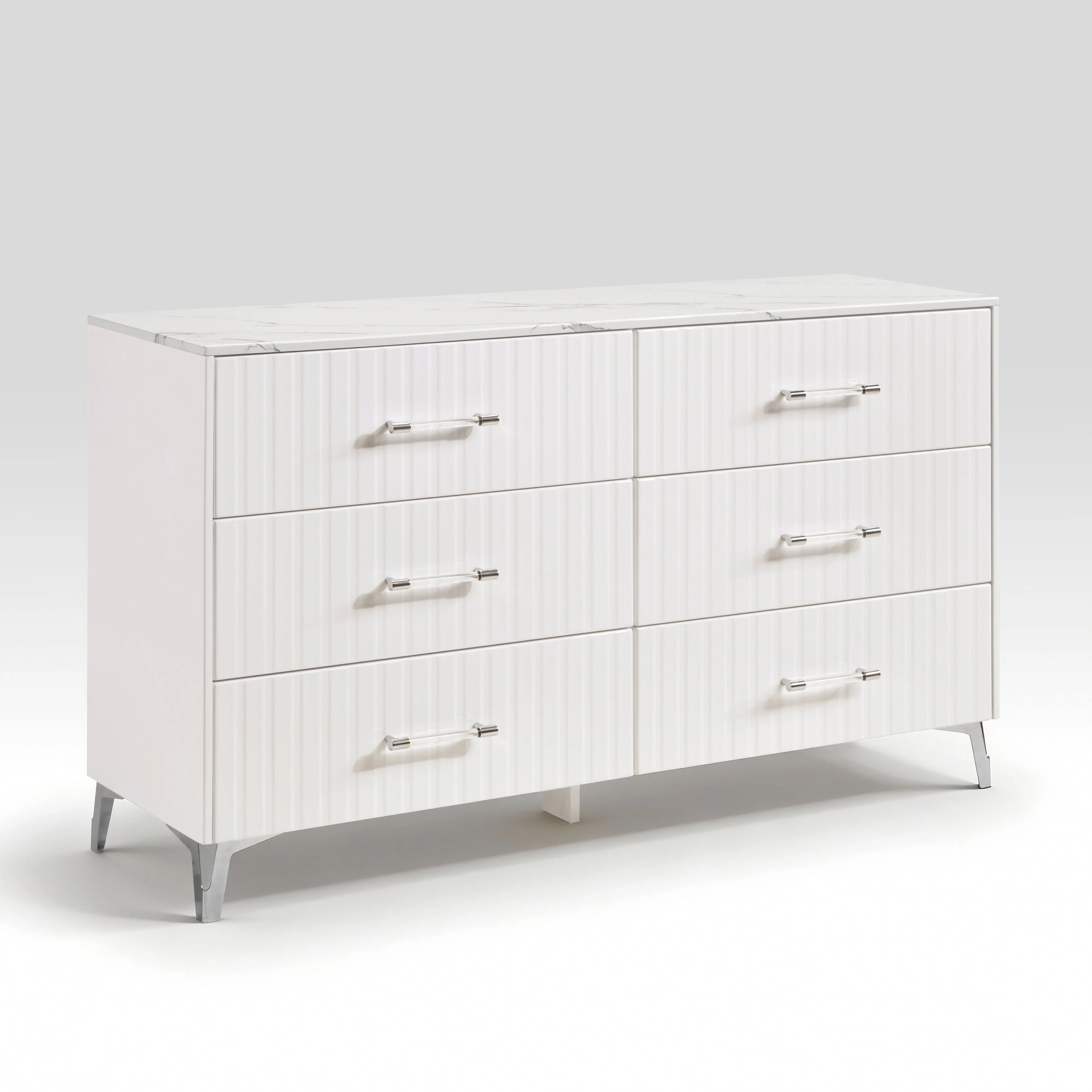 Ripple White Dresser - Image 2