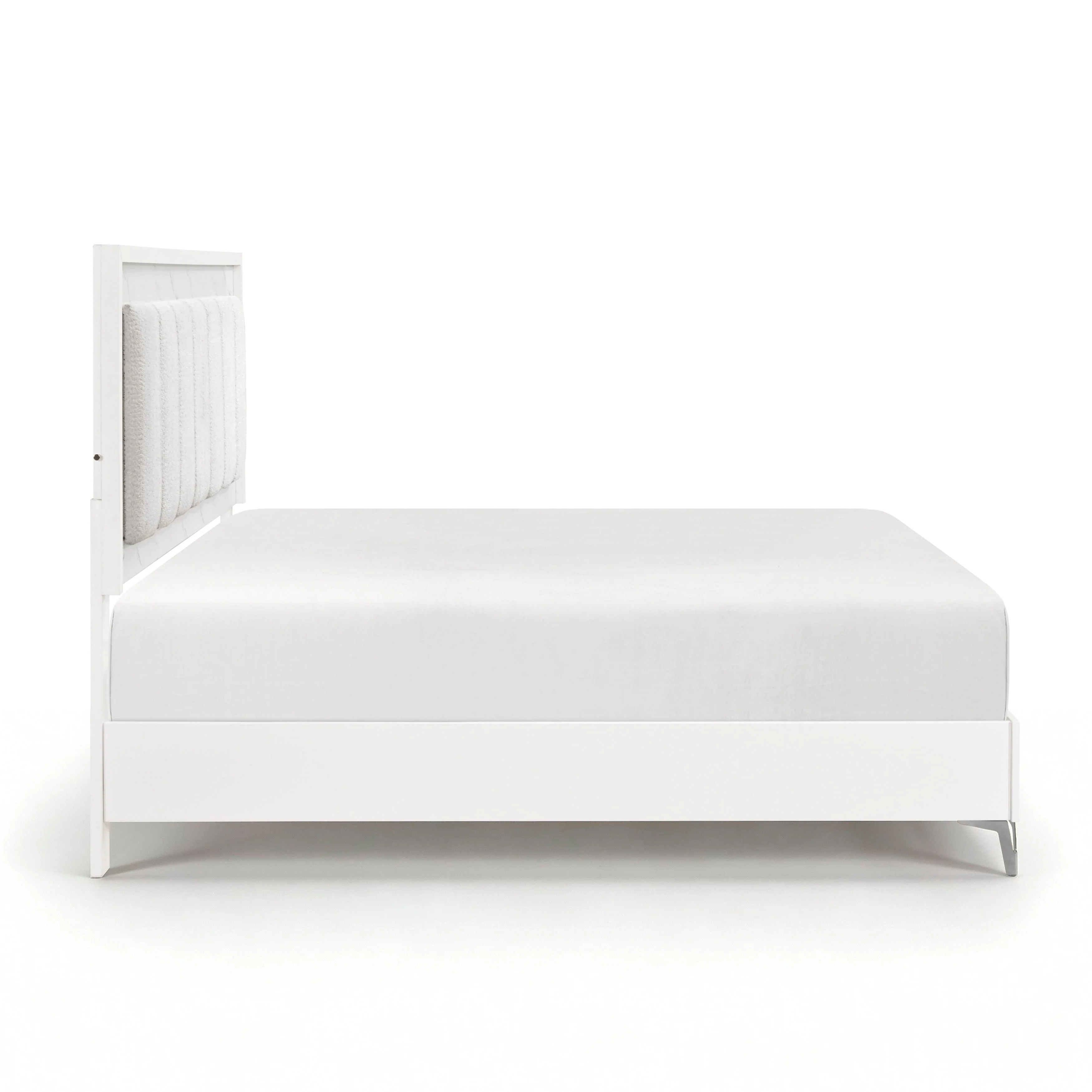 Ripple White Eastern King Bed - Image 5