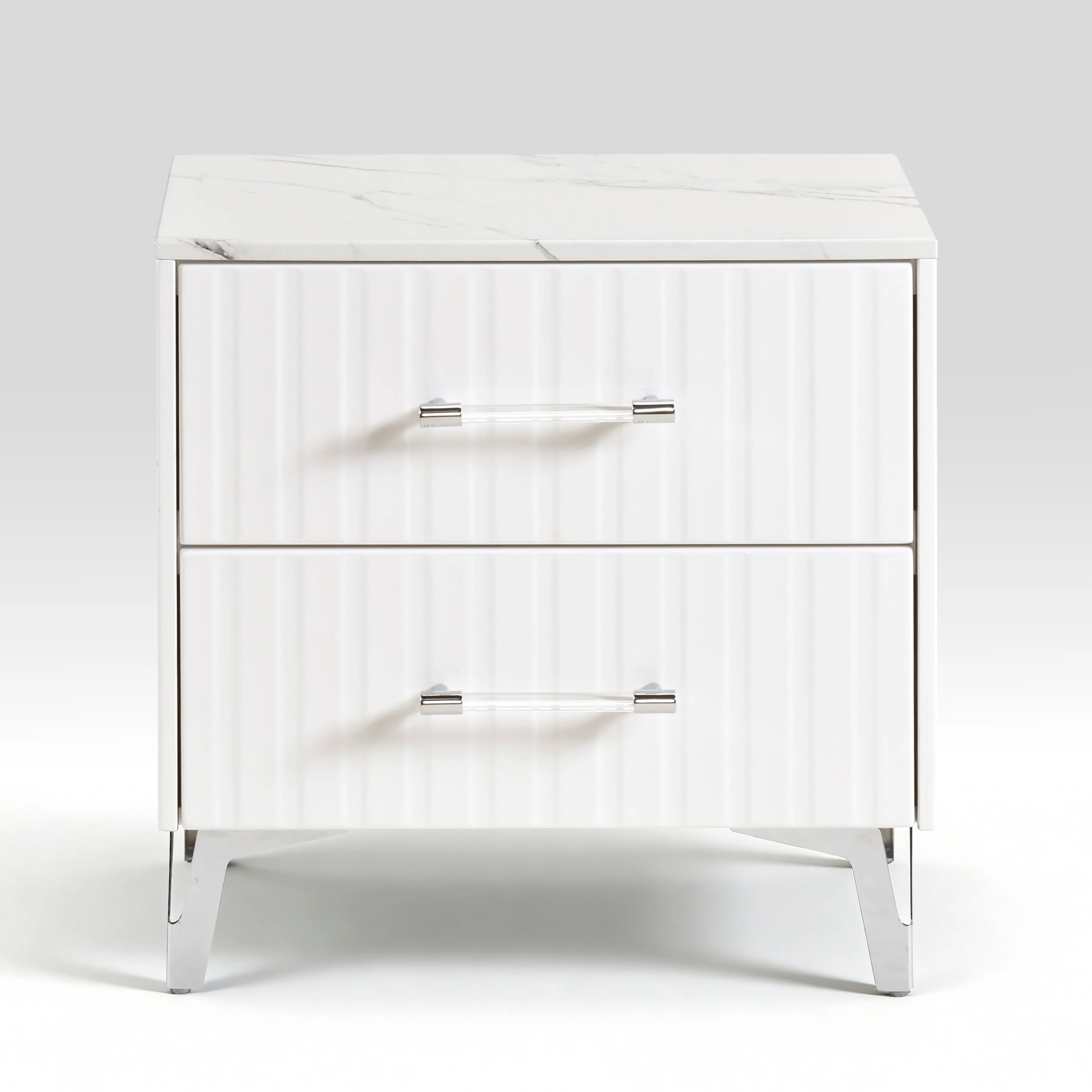 Ripple White Night Stand