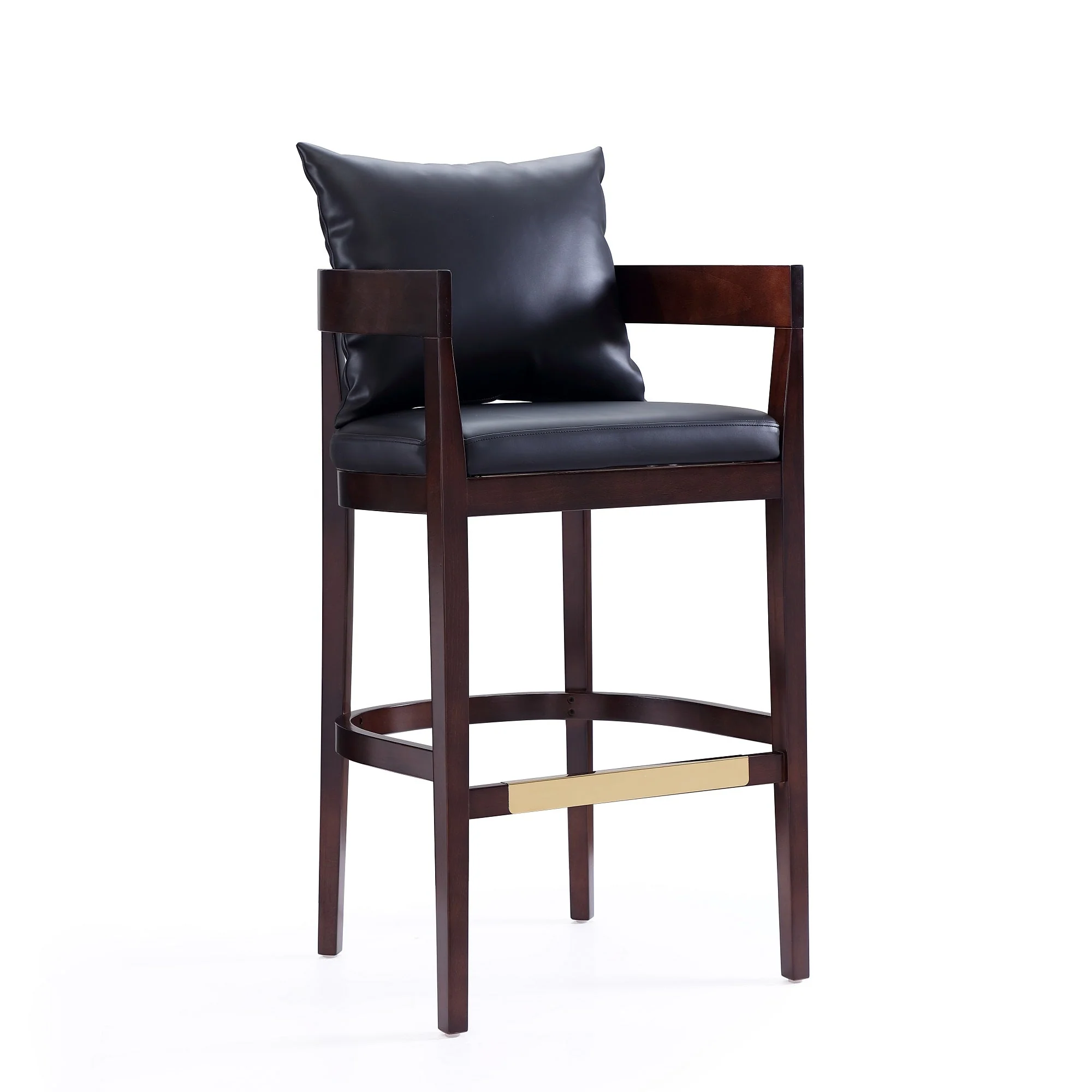 Ritz Barstool in Black and Dark Walnut (set of 3) - Image 3