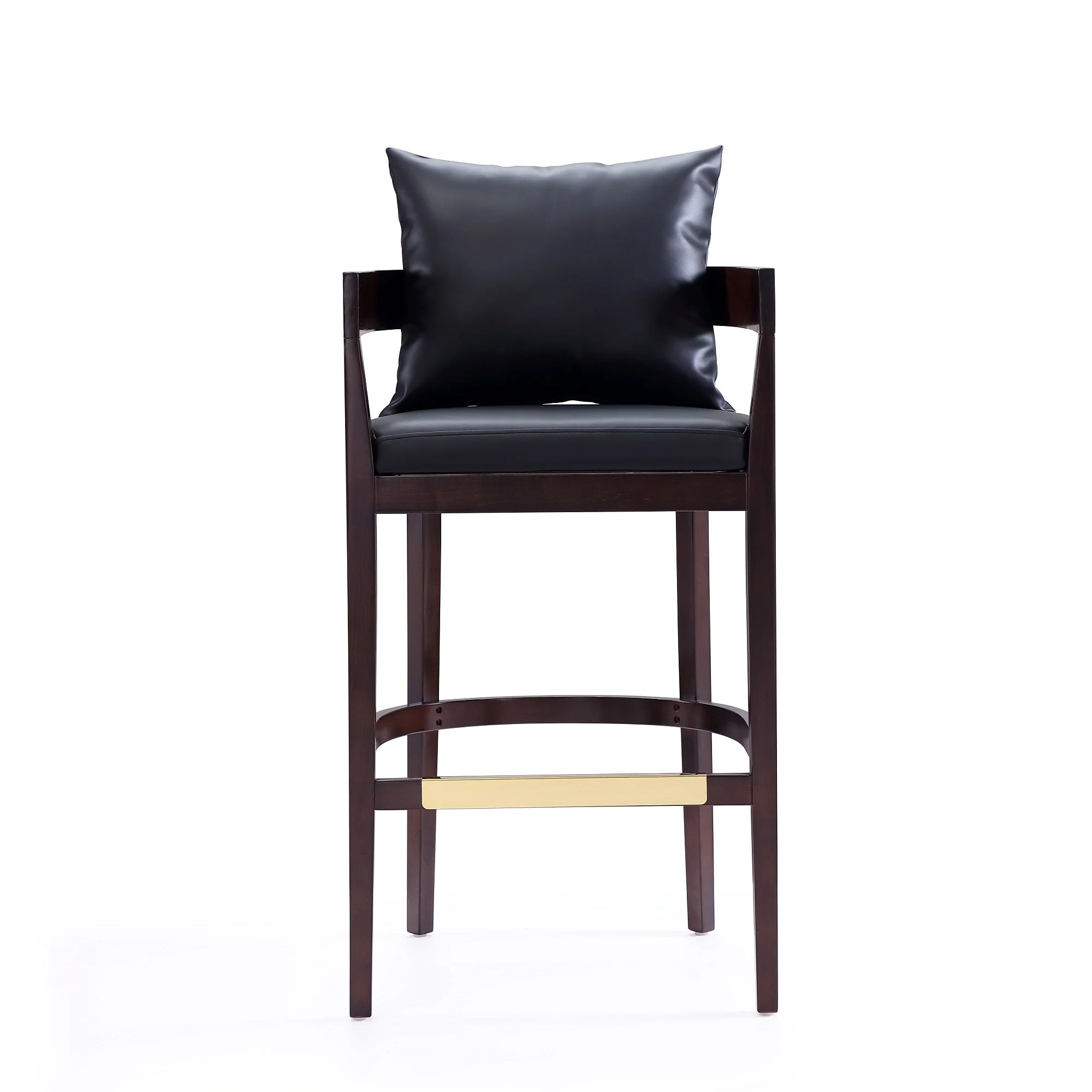 Ritz Barstool in Black and Dark Walnut (set of 3) - Image 4