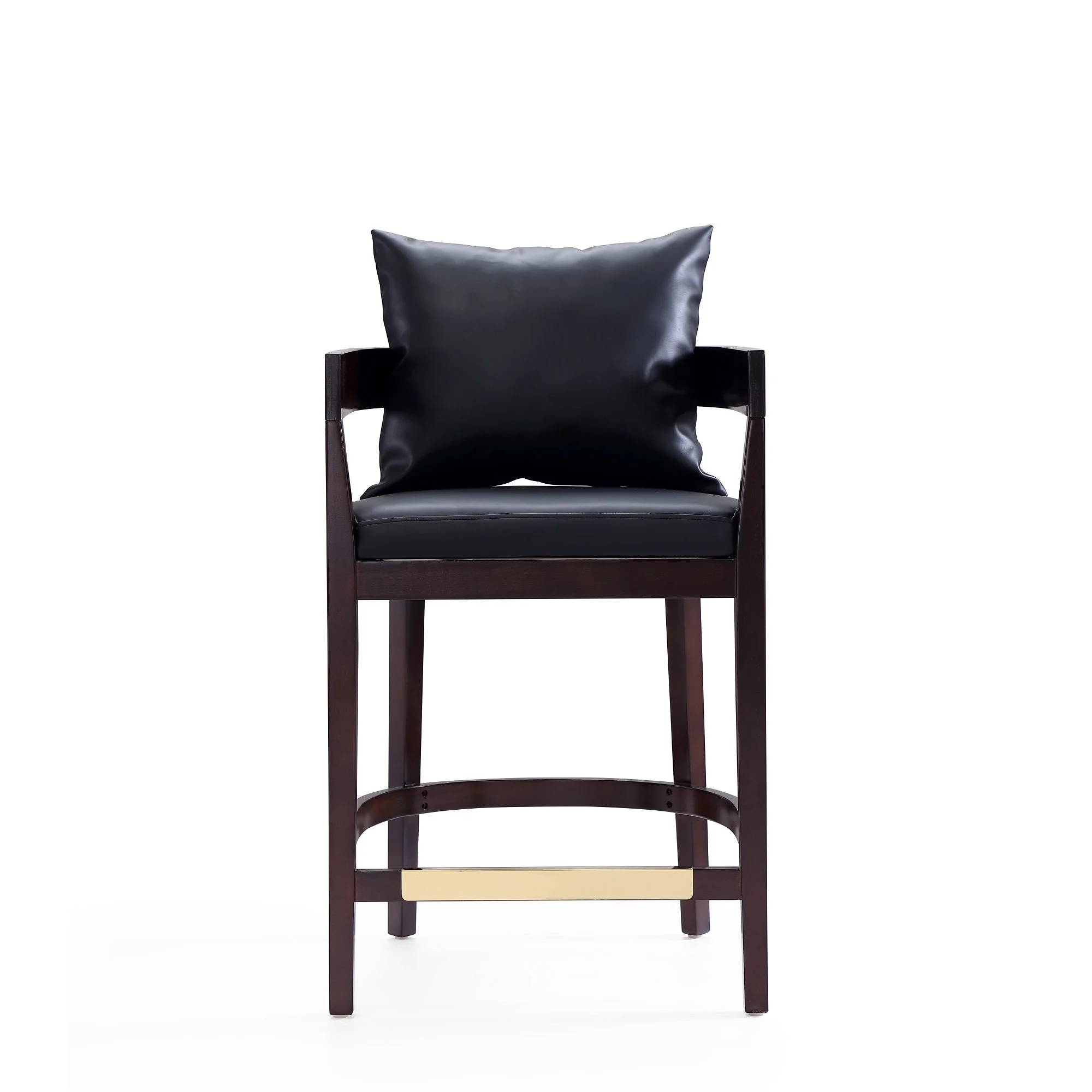 Ritz Counter Stool in Black and Dark Walnut (set of 2) - Image 5