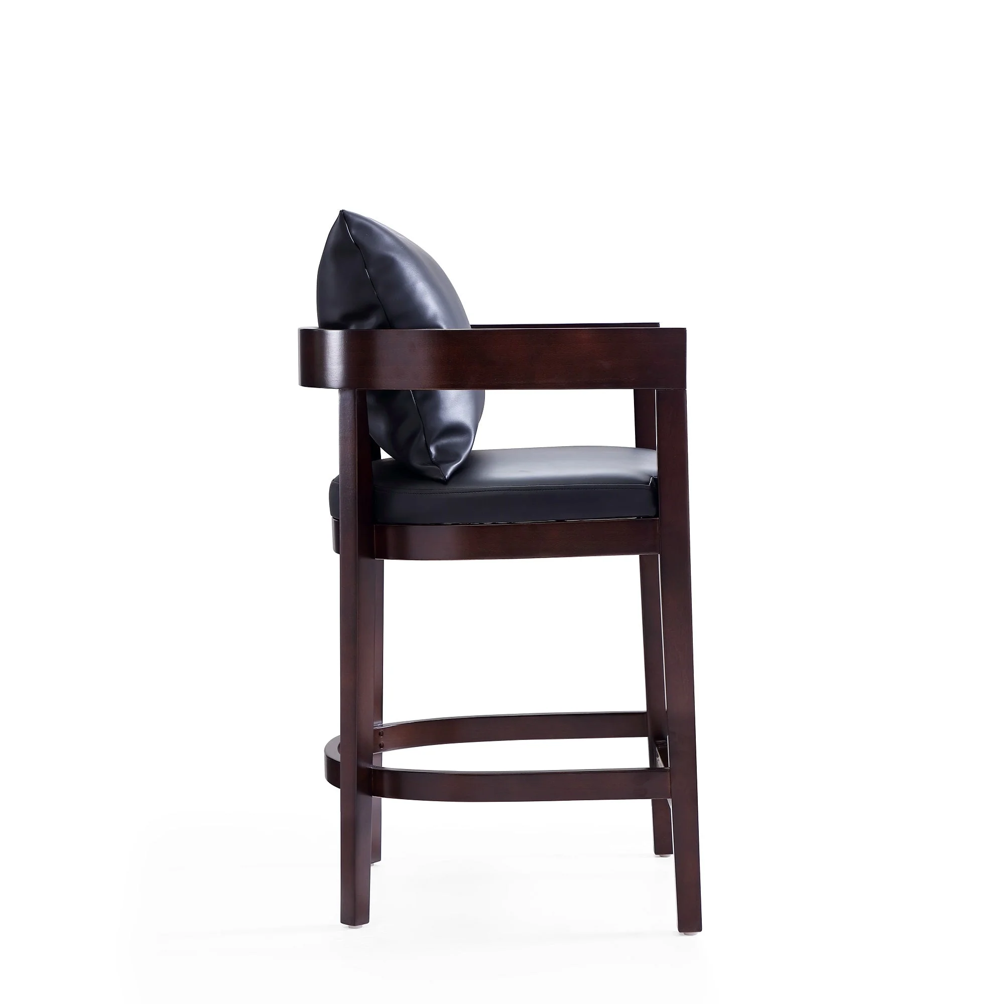 Ritz Counter Stool in Black and Dark Walnut (set of 2) - Image 6
