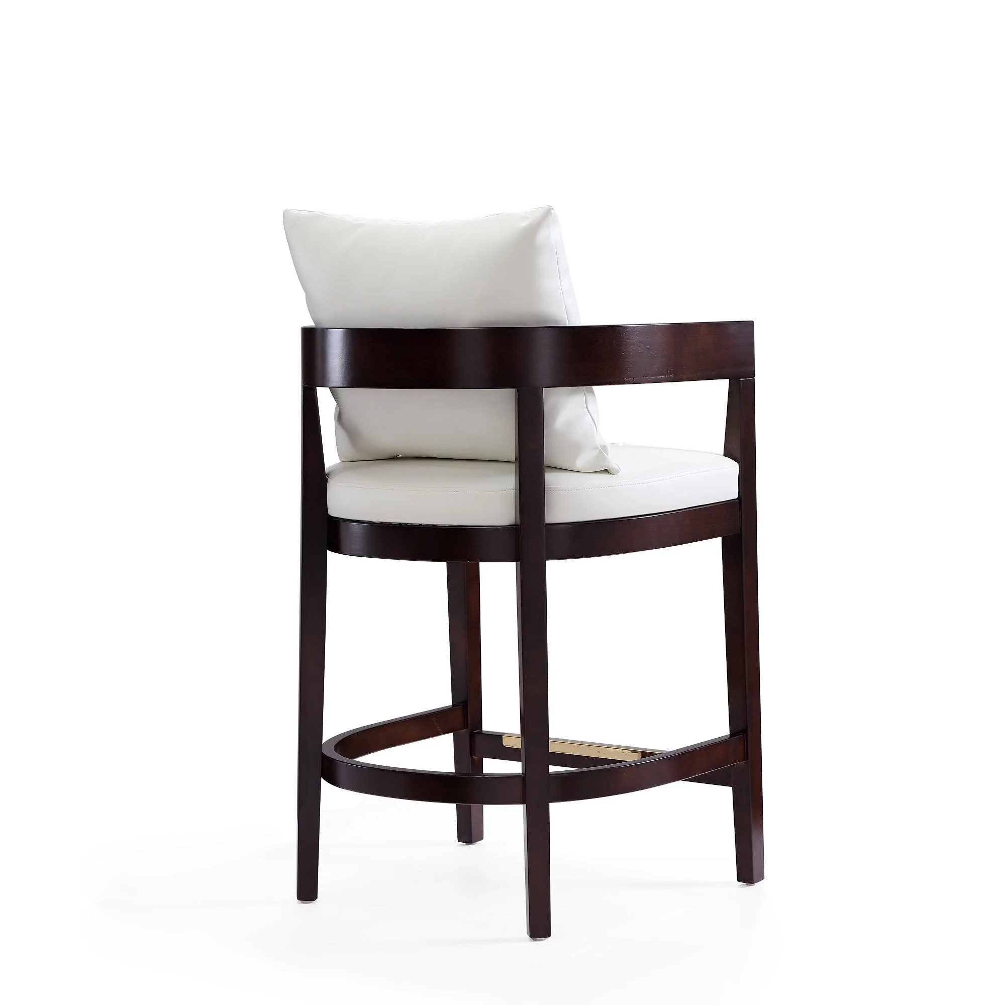 Ritz Counter Stool in Ivory and Dark Walnut - Image 6