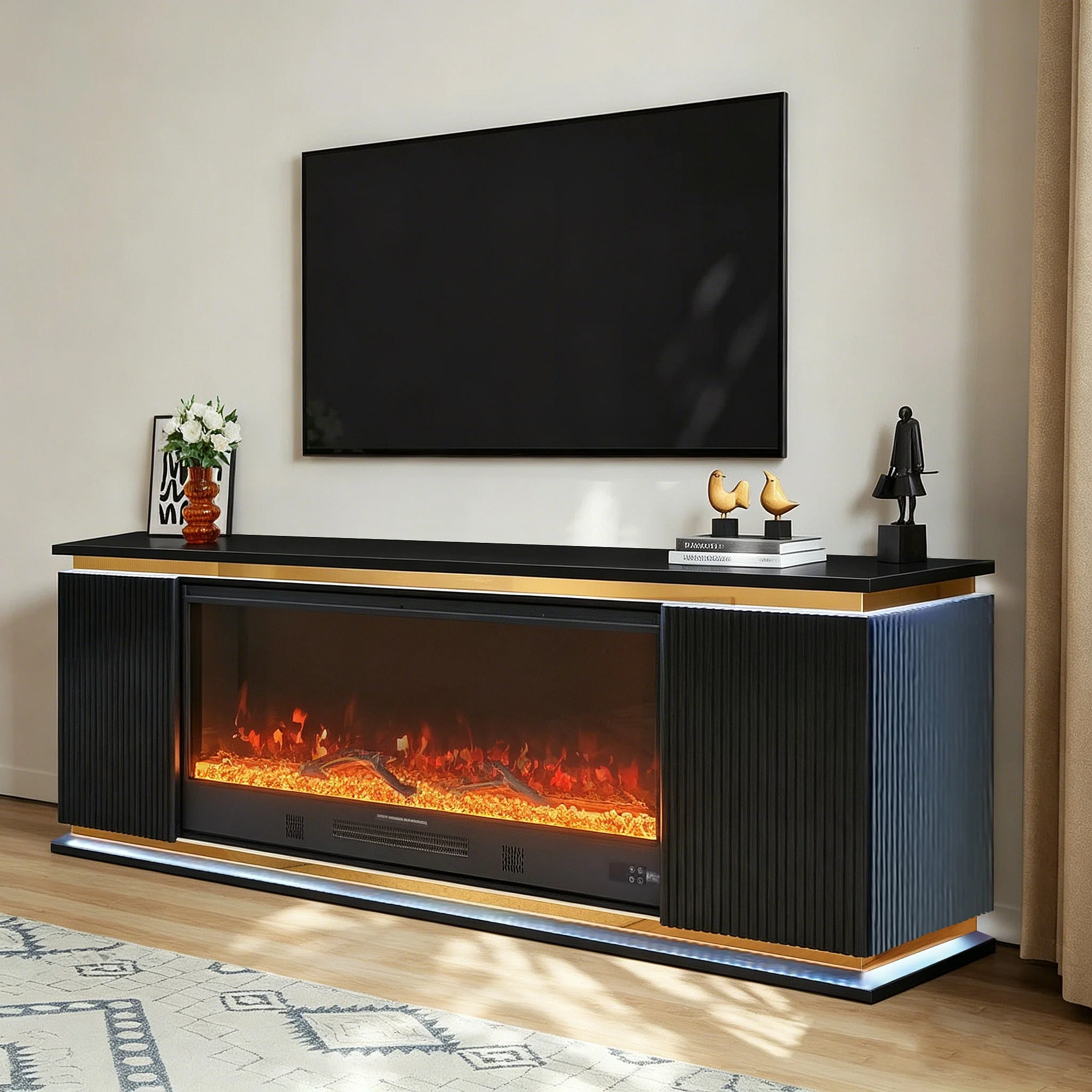 Riva Black Fireplace - Image 3