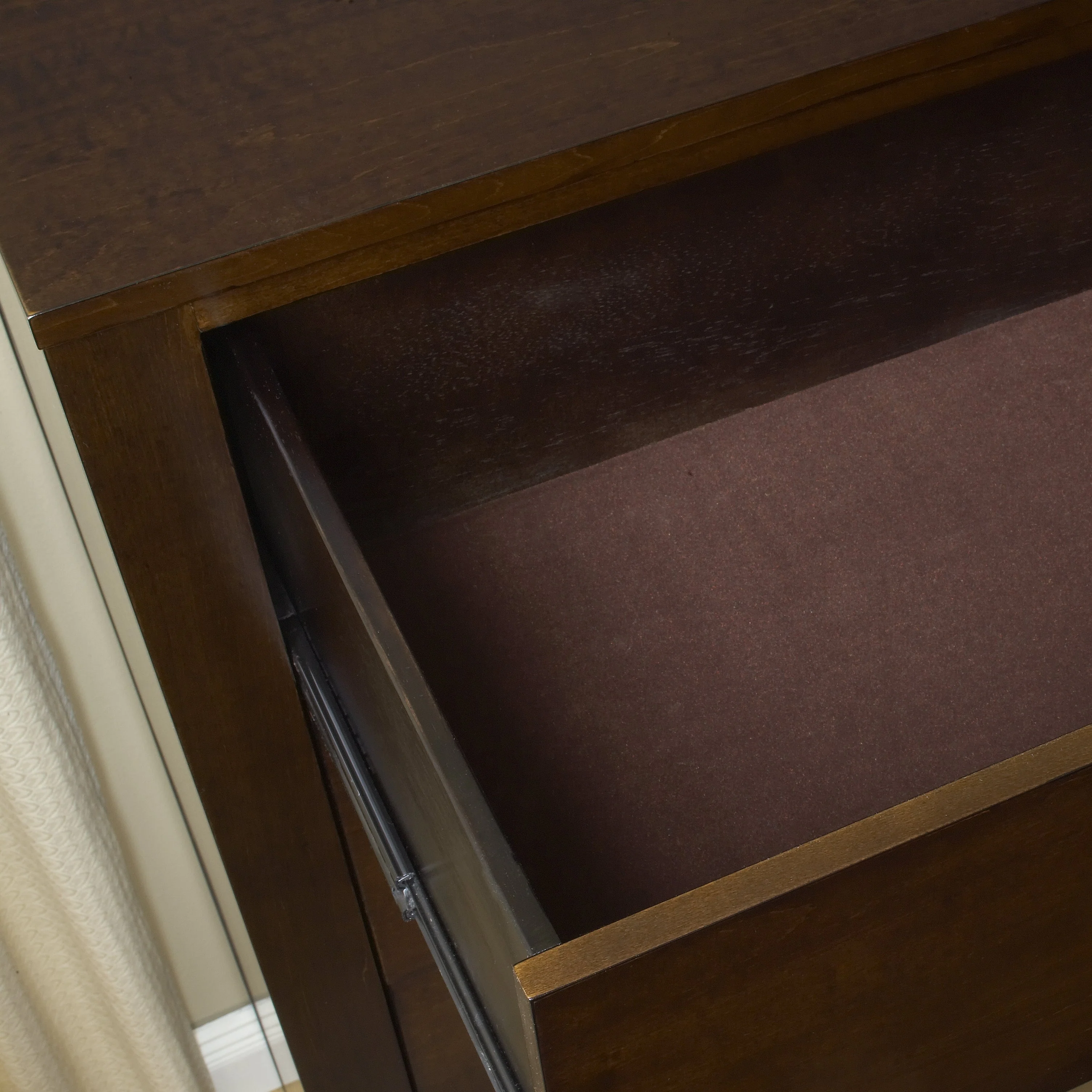 Riva Five Drawer Chest in Chocolate Brown - Image 3