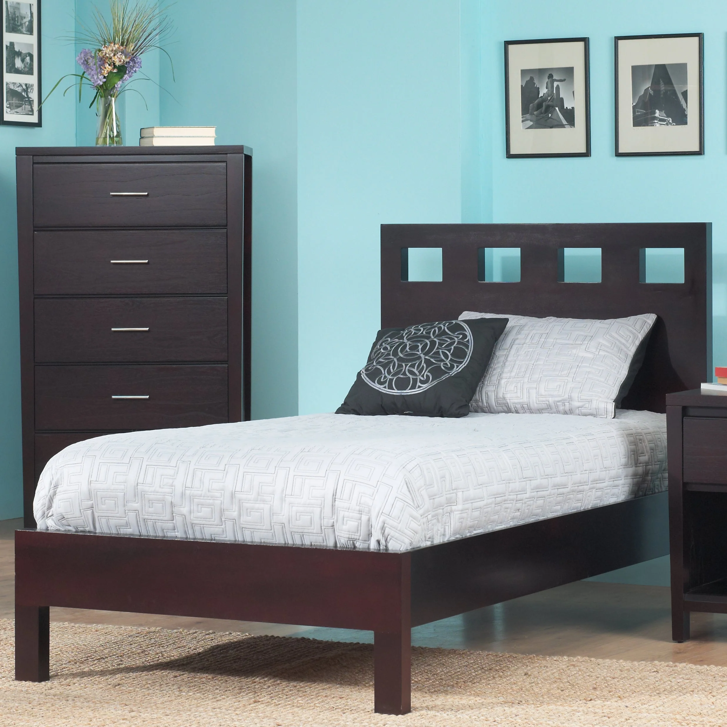 Riva Wood Full Platform Bed in Espresso - Image 2