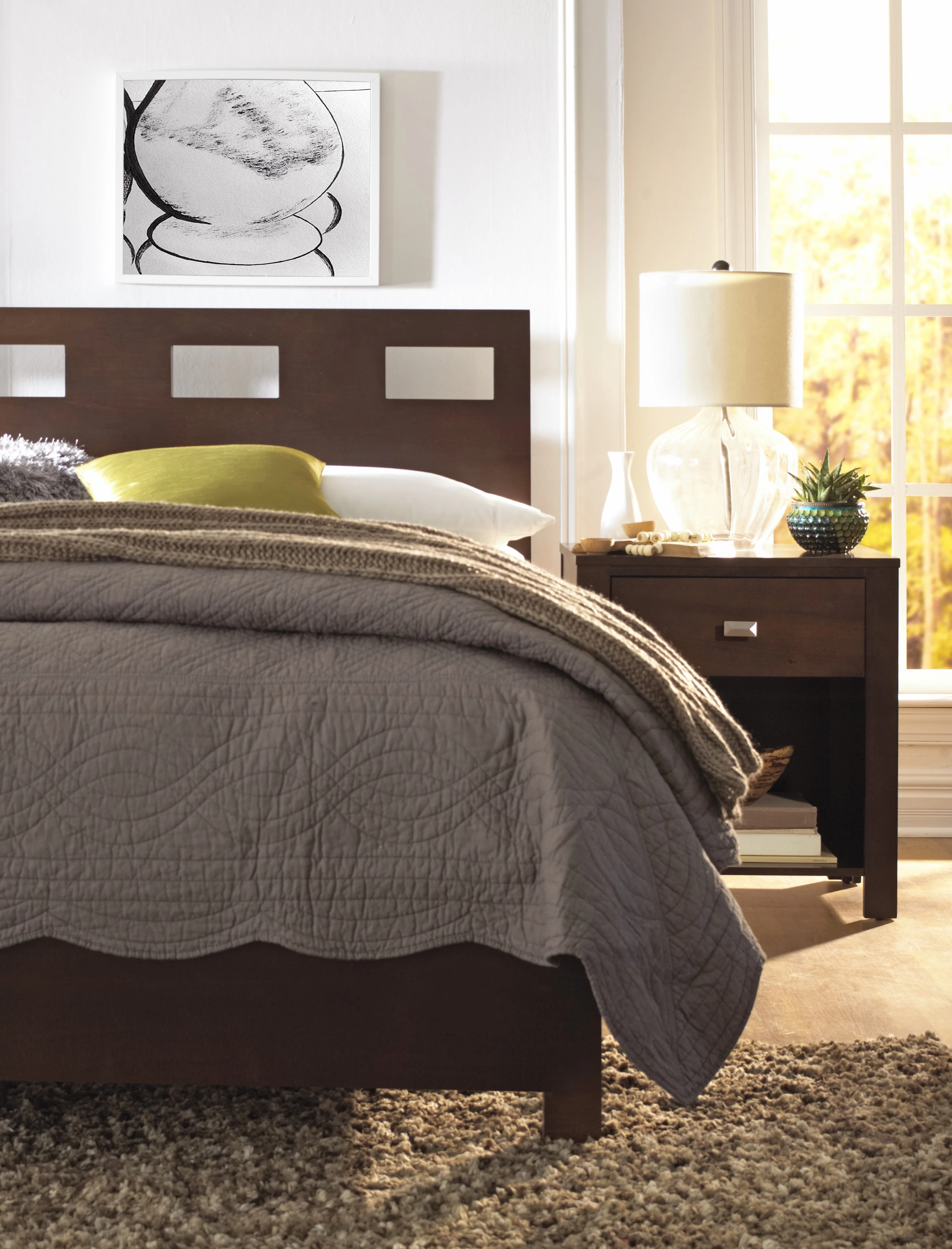 Riva Wood Full Storage Bed in Chocolate Brown - Image 2