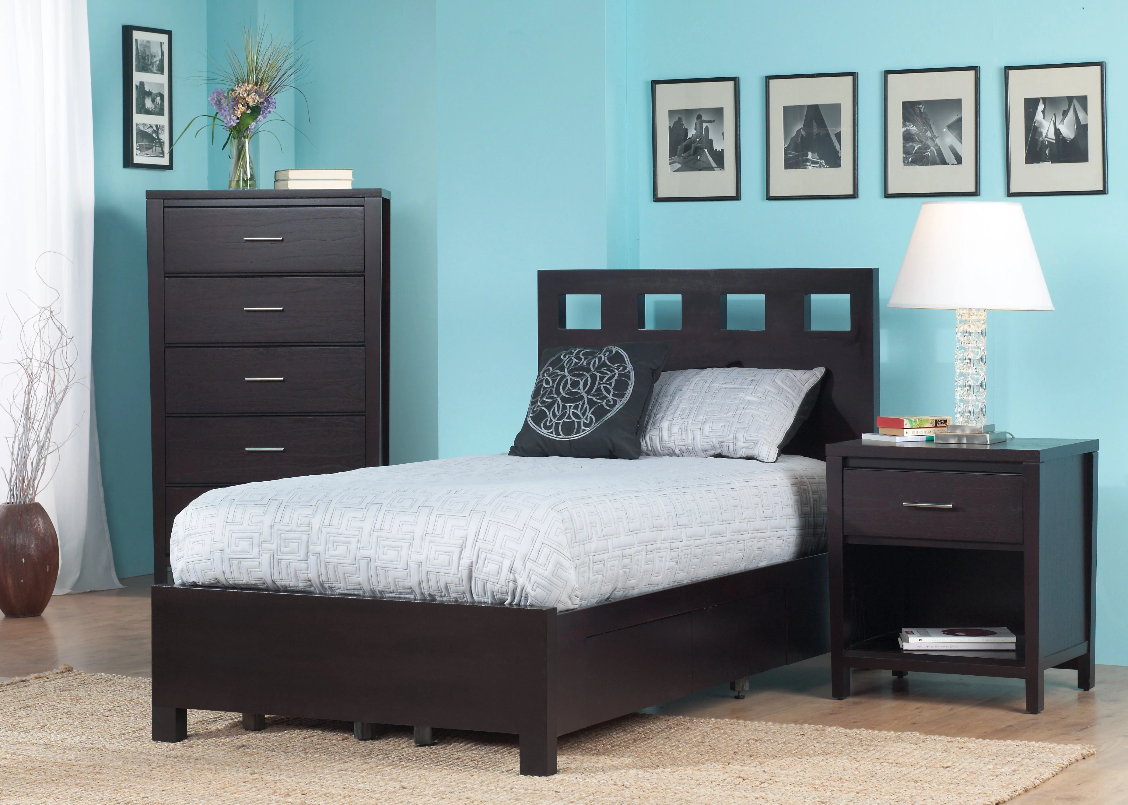 Riva Wood Full Storage Bed in Espresso - Image 4