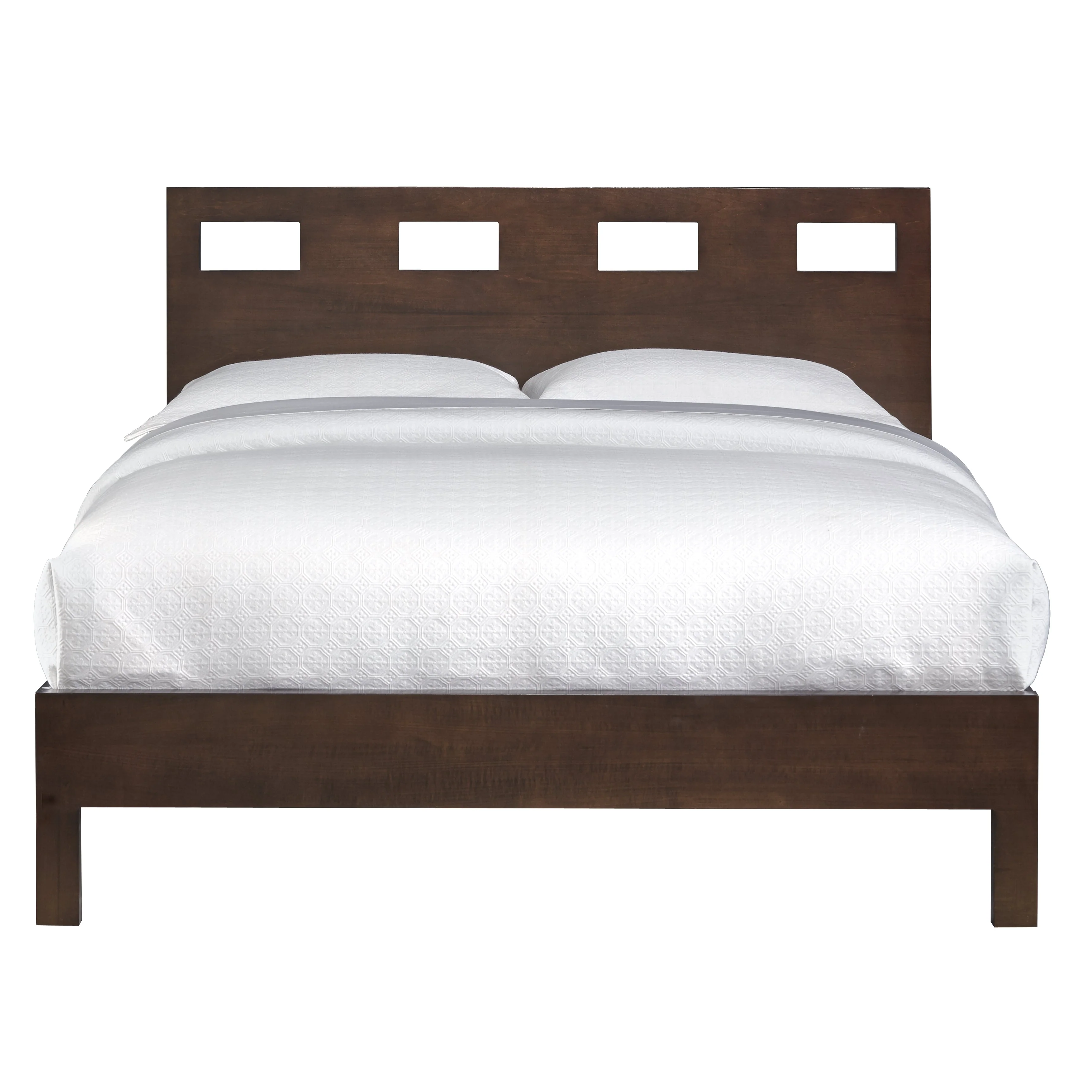Riva Wood Queen Bed in Chocolate Brown - Image 5