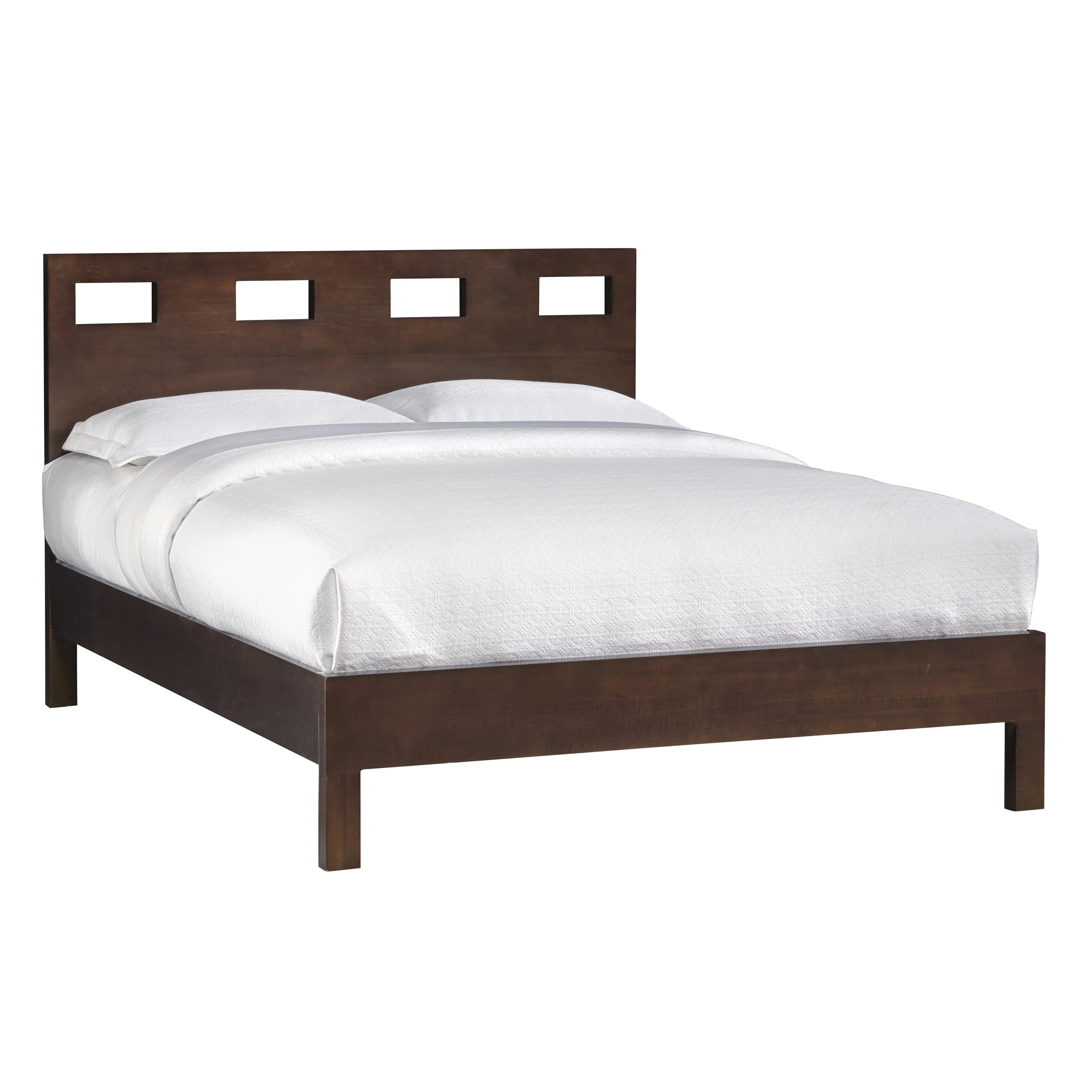 Riva Wood Queen Bed in Chocolate Brown - Image 6