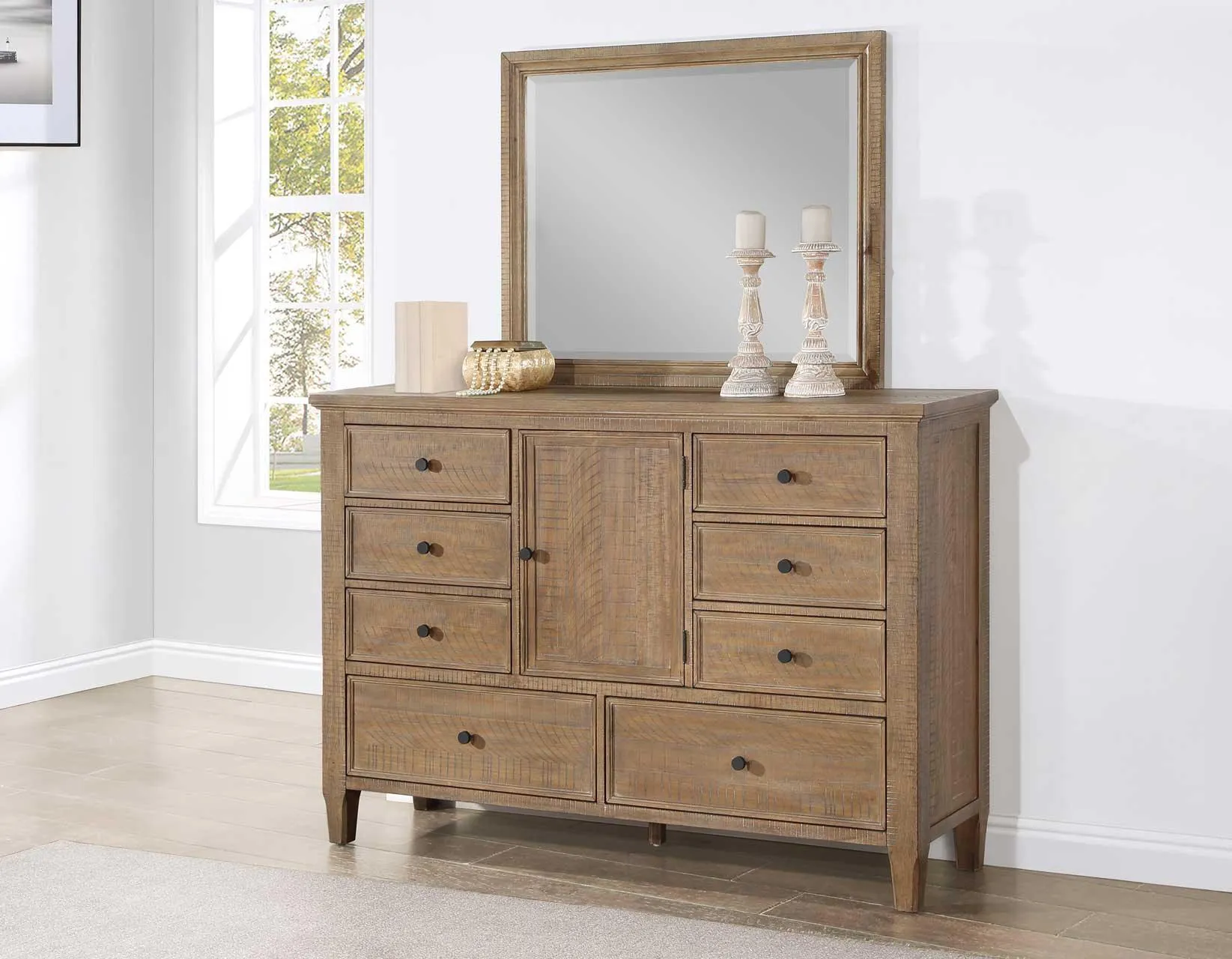 Riverdale Driftwood 4-Piece King Storage Platform Bedroom Set - Image 14