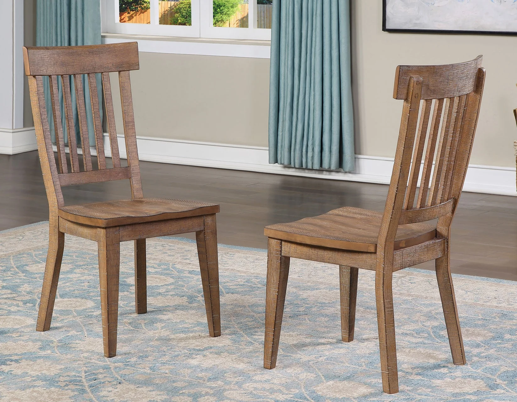 Riverdale Driftwood Trestle Dining Room Set - Image 3