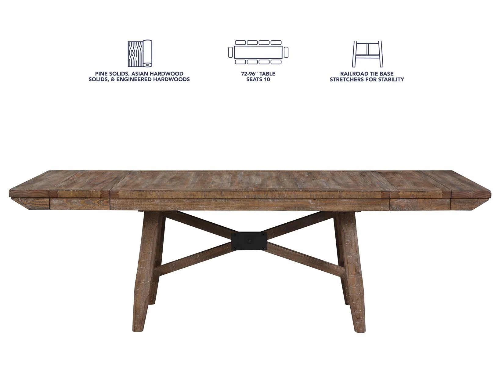 Riverdale Oatmeal/Driftwood Trestle Dining Room Set - Image 15