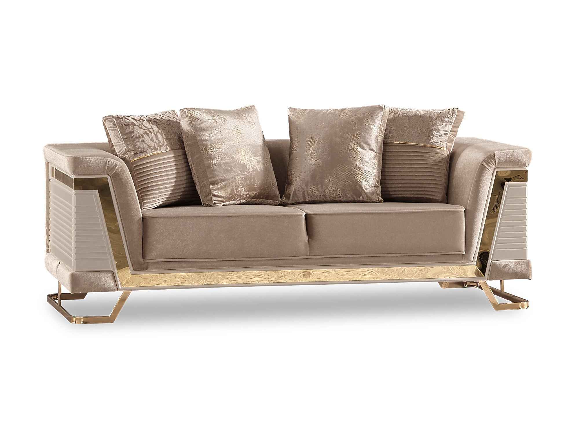 Rixos Beige Stationary Loveseat